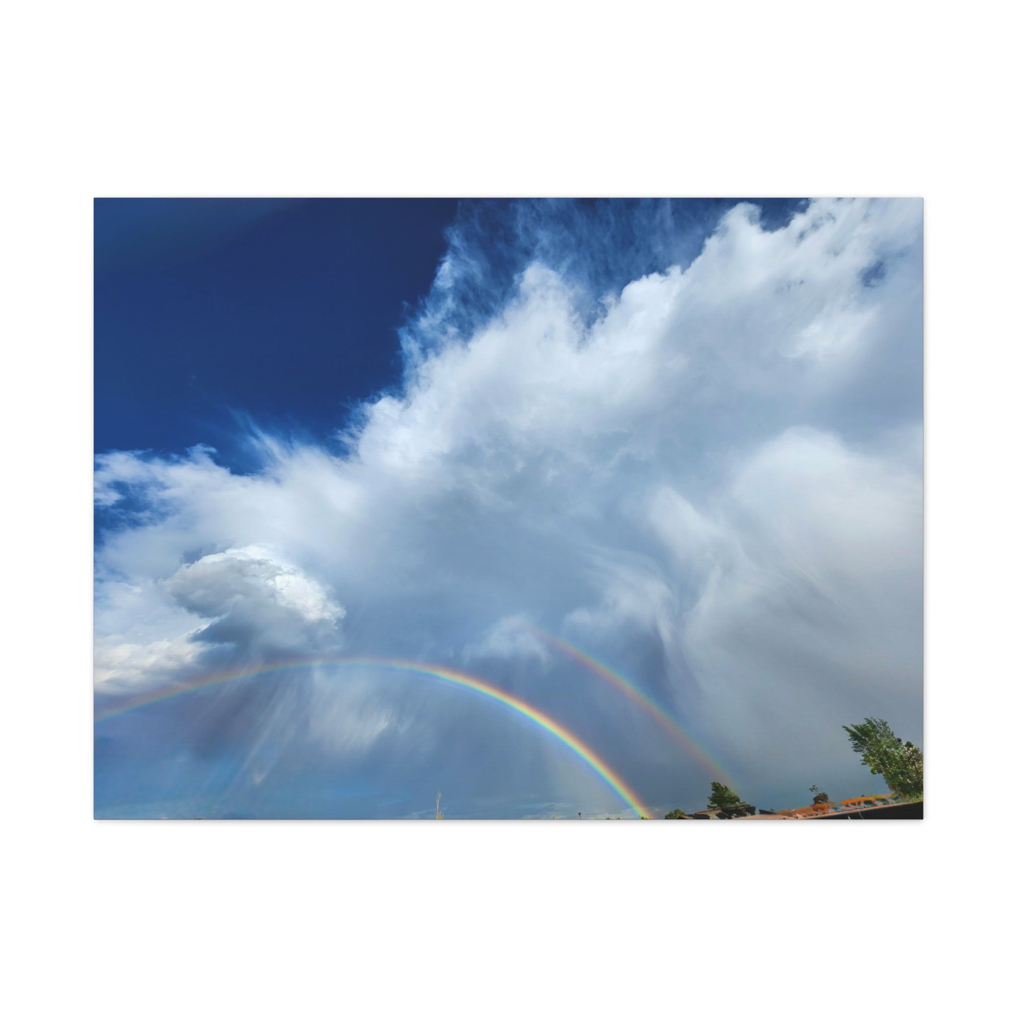 Rainbow Cloud Art Canvas Print, Stretched Wall Decor, Home/Office Art, Gift for Nature Lovers, Gallery Wall Accent