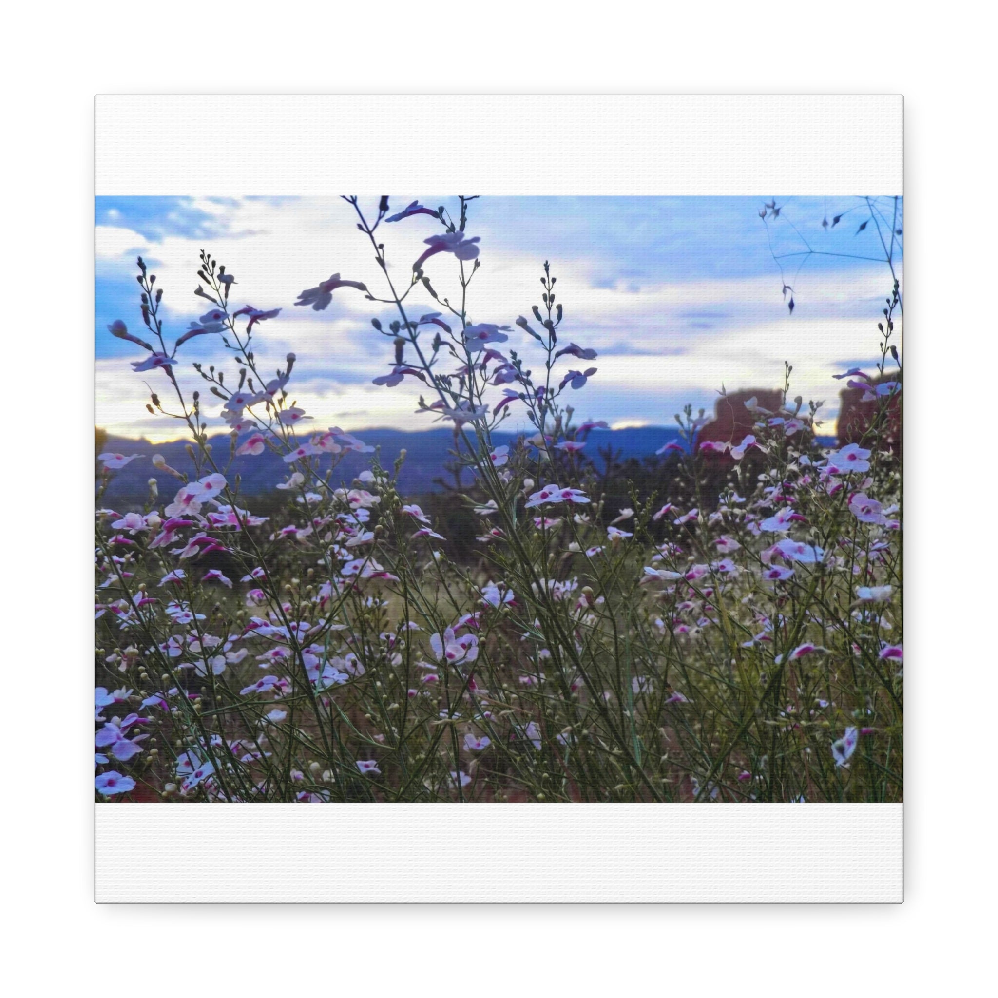 Floral Wall Art Canvas, Nature-Inspired Home Decor, Flower Print, Rustic Living Room, Gift for Gardeners, Boho Wall Art