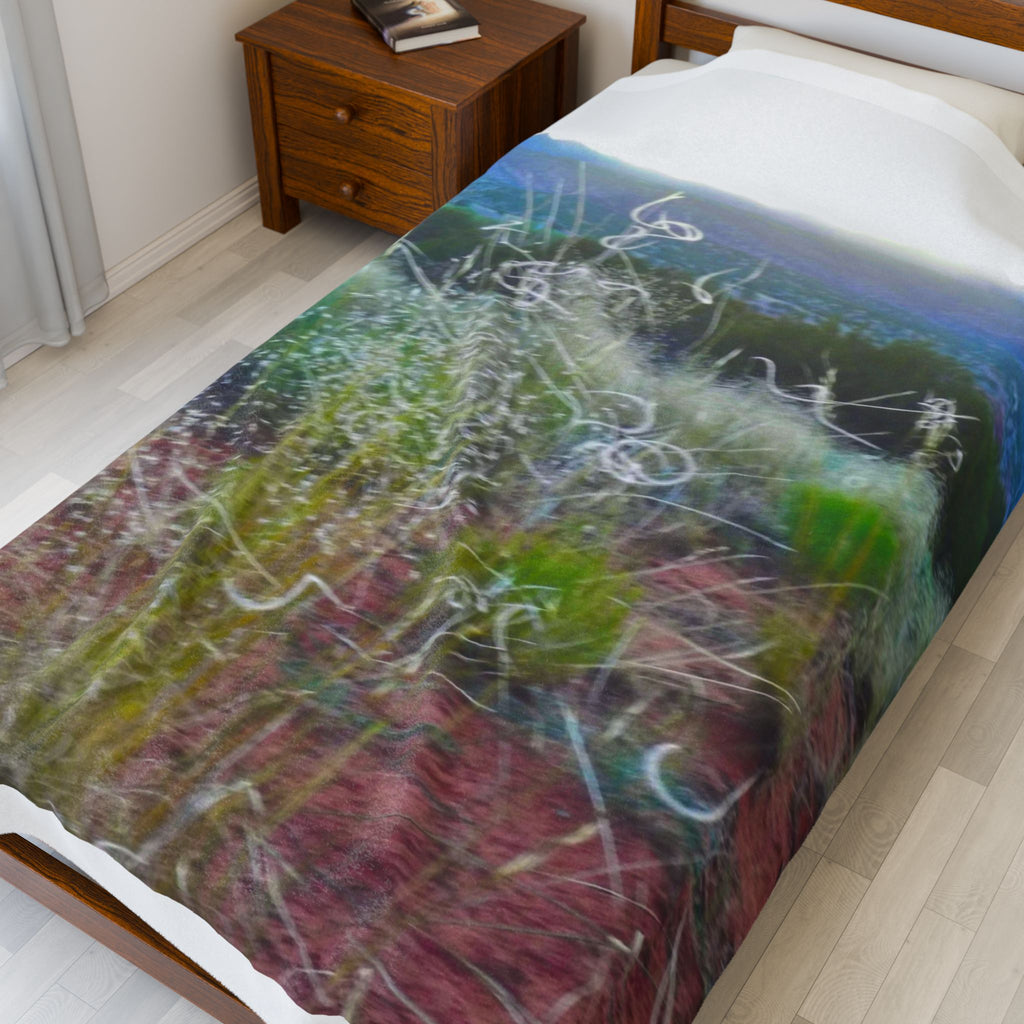 Cozy Velvet Blanket, Soft Plush Throw for Home Decor, Great for Gifts, Picnics, and Relaxation, Bohemian Style