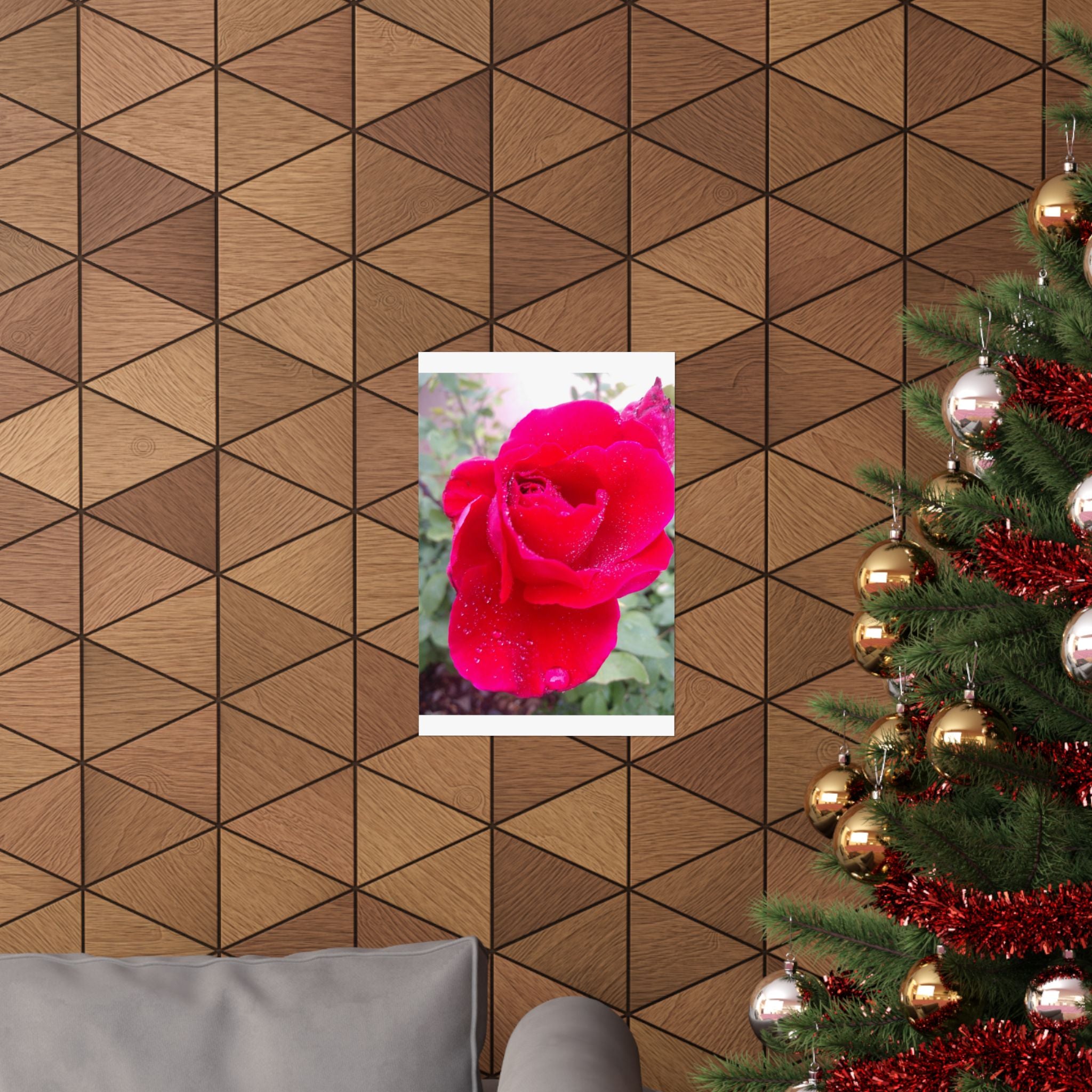 Vibrant Floral Matte Poster, Home Decor, Wall Art, Gift for Her, Red Rose Print, Botanical Wall Art, Romantic Decoration