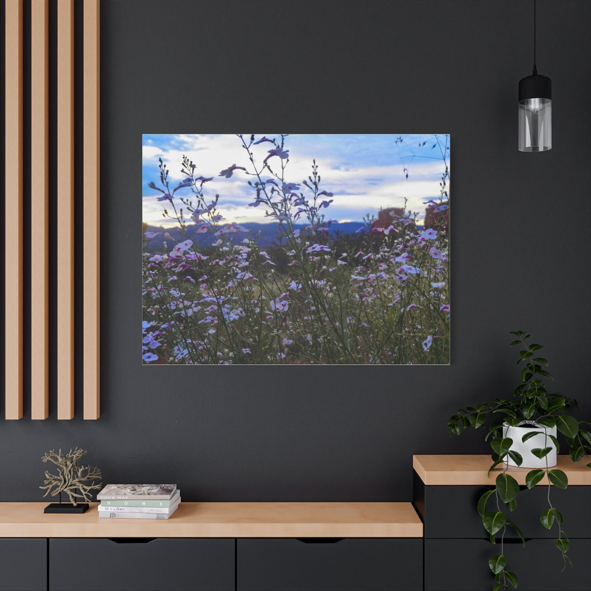 Floral Wall Art Canvas, Nature-Inspired Home Decor, Flower Print, Rustic Living Room, Gift for Gardeners, Boho Wall Art