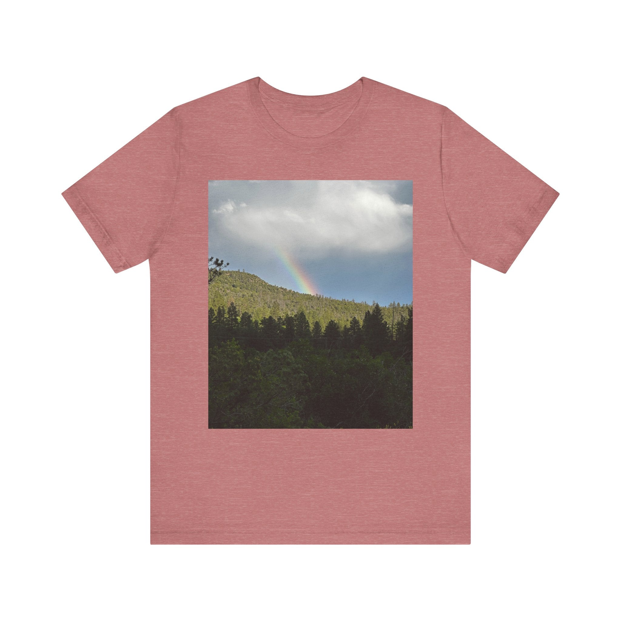 Unisex Rainbow Mountains Tee - Nature Lover Gift, Outdoor Apparel, Graphic Tee, Adventure Shirt, Eco-Friendly Top