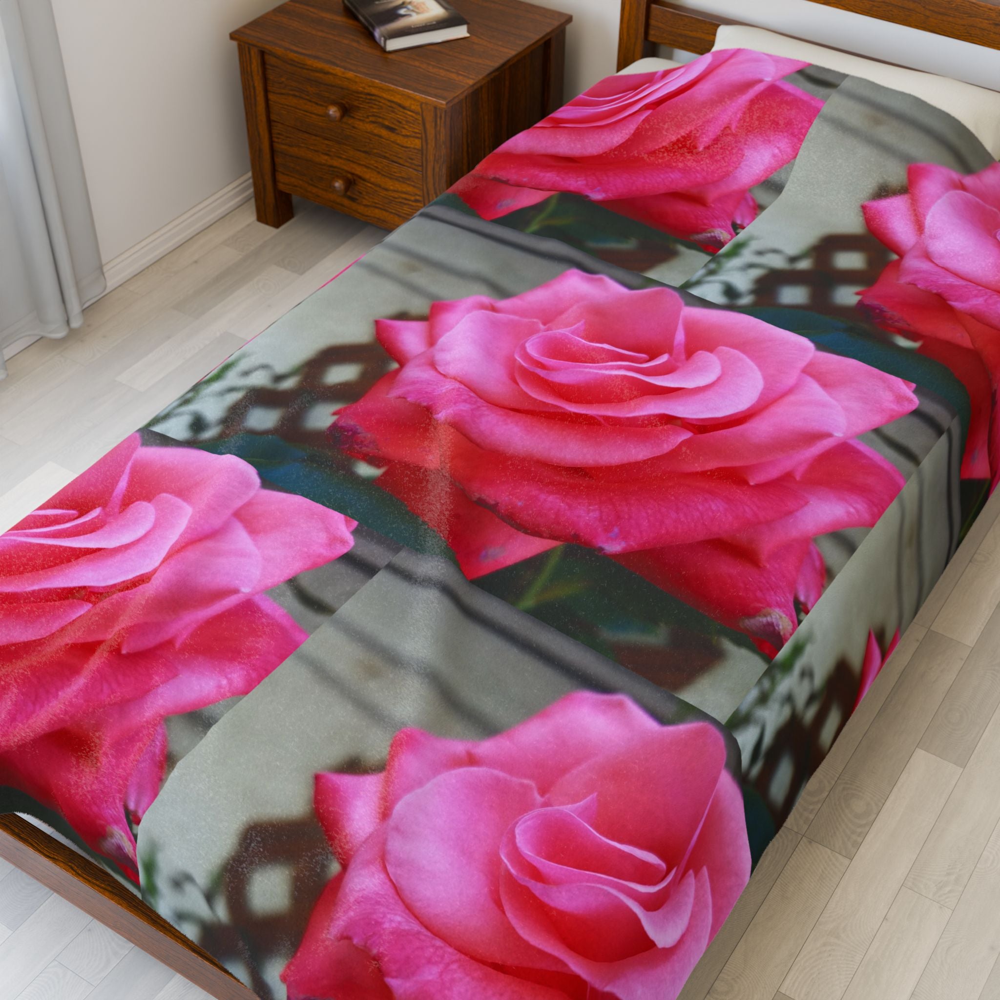 Cozy Floral Velveteen Plush Blanket | Perfect for Home Decor, Gifting, Pets, and Cozy Nights, Floral Throw Blanket