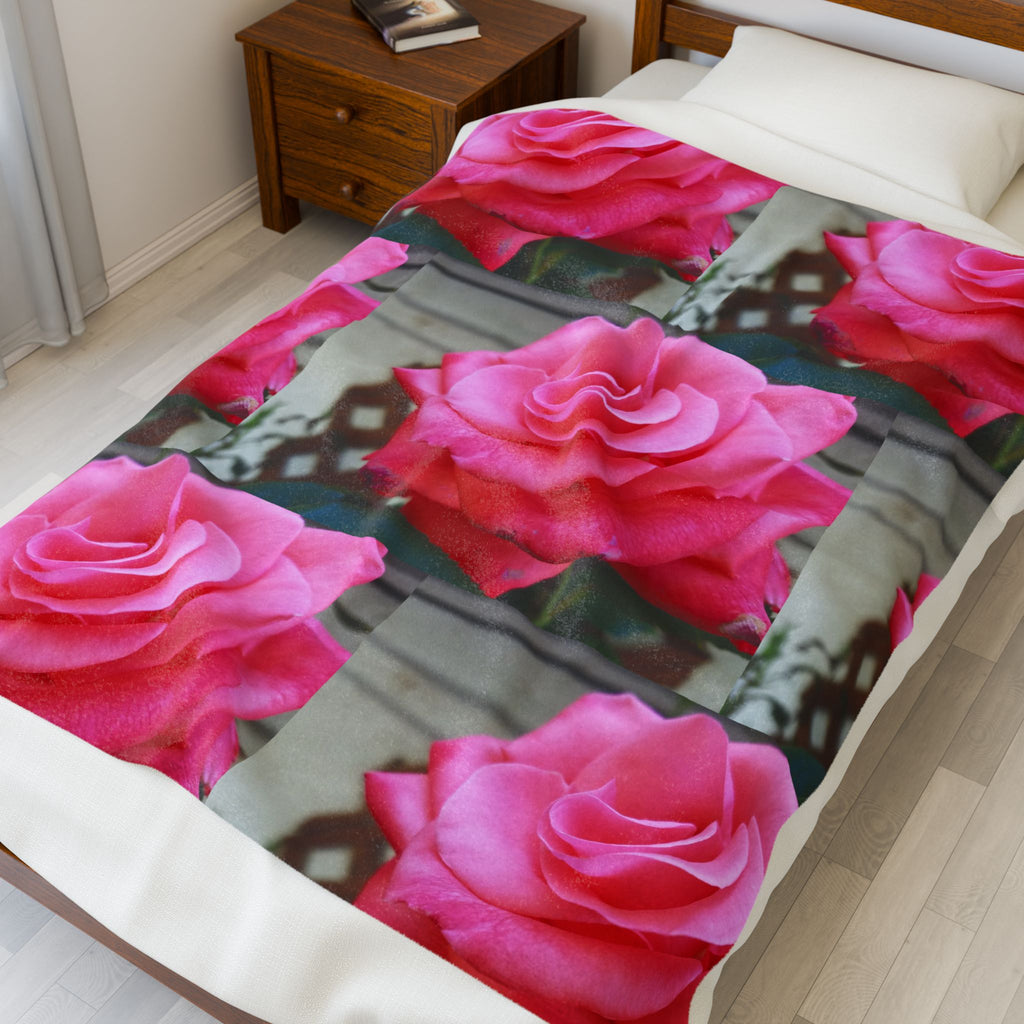 Cozy Floral Velveteen Plush Blanket | Perfect for Home Decor, Gifting, Pets, and Cozy Nights, Floral Throw Blanket