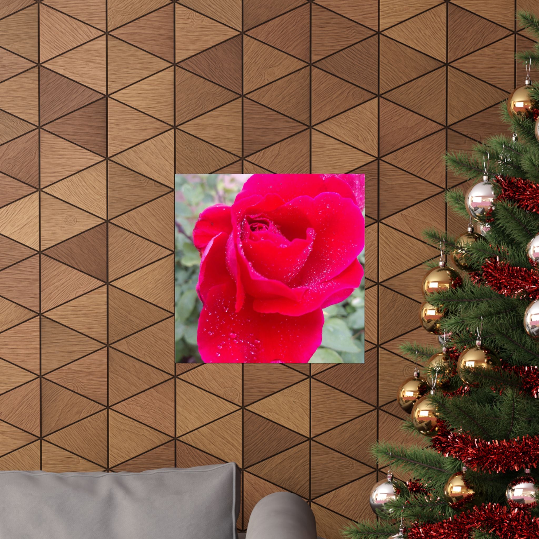 Vibrant Floral Matte Poster, Home Decor, Wall Art, Gift for Her, Red Rose Print, Botanical Wall Art, Romantic Decoration