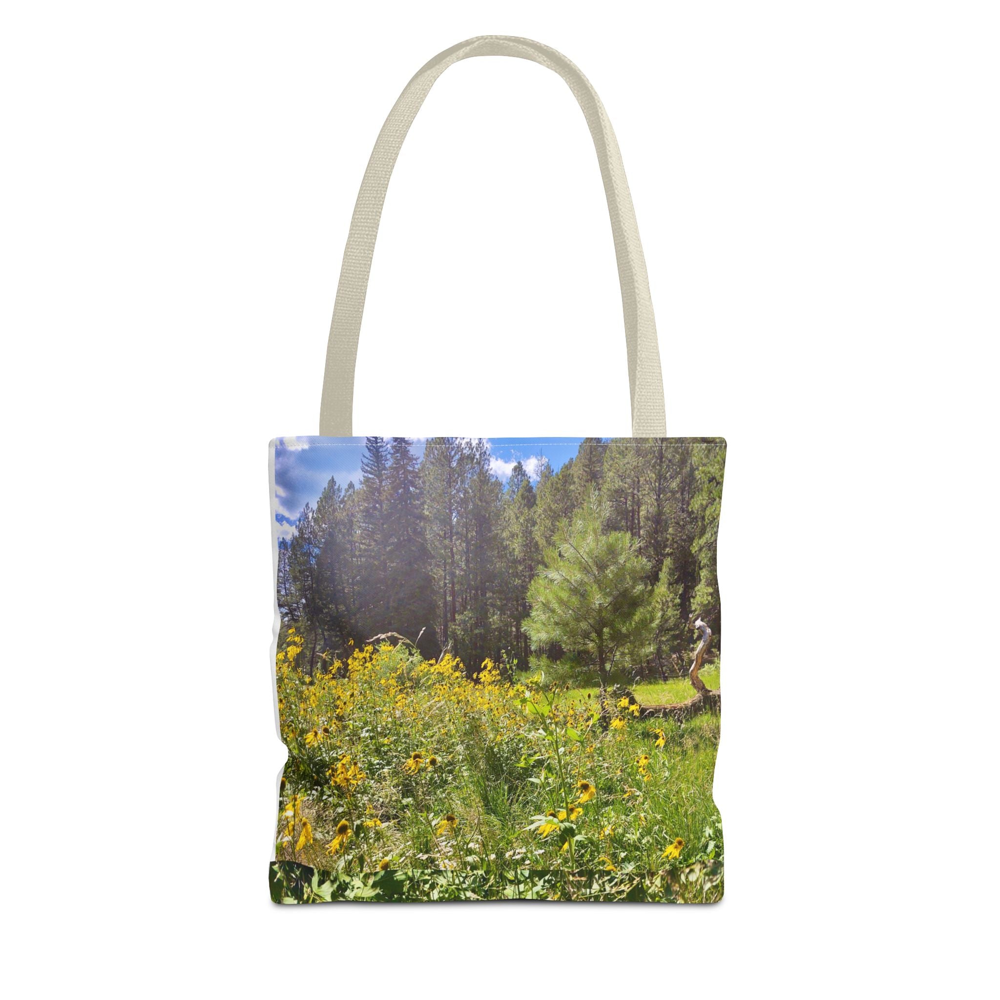 Nature-Inspired Tote Bag, Eco-Friendly Shopping Bag, Flower Print Purse, Gift for Nature Lovers, Summer Picnic Carrier