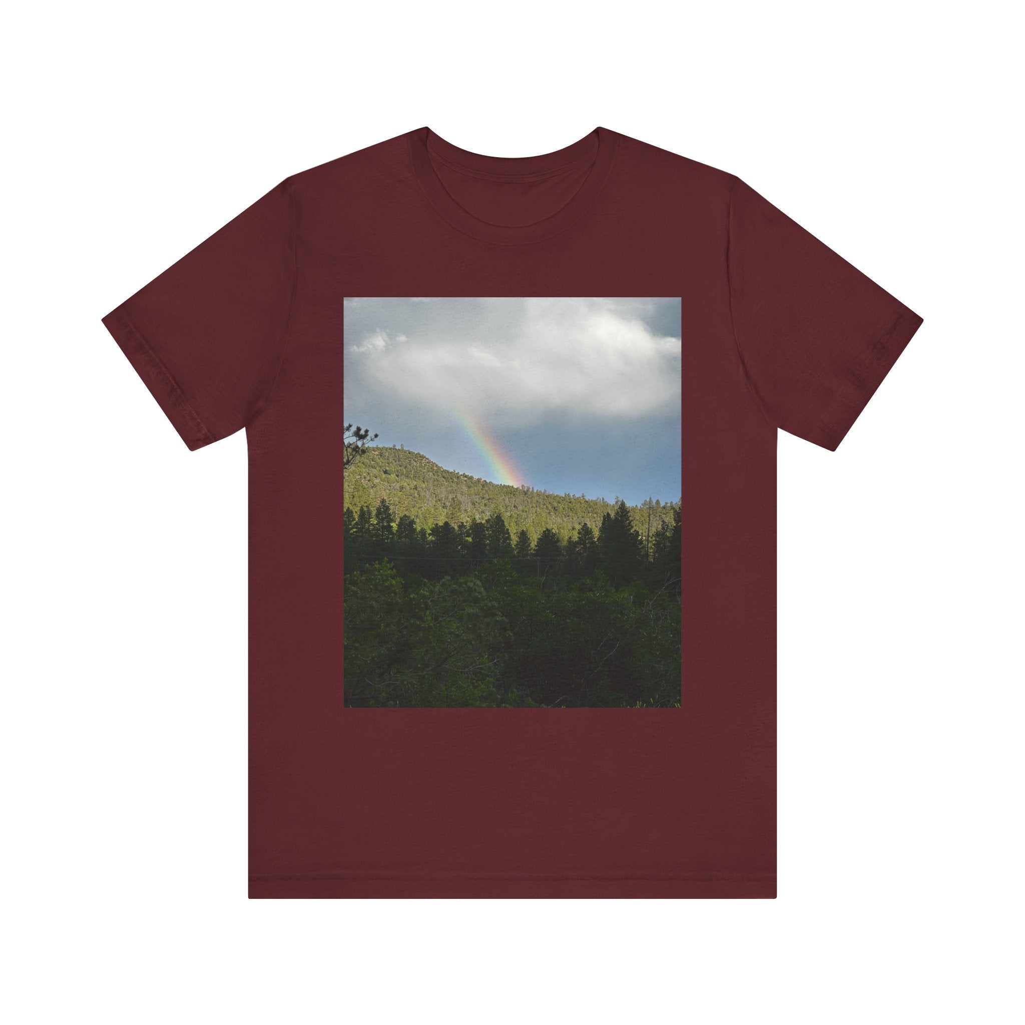 Unisex Rainbow Mountains Tee - Nature Lover Gift, Outdoor Apparel, Graphic Tee, Adventure Shirt, Eco-Friendly Top