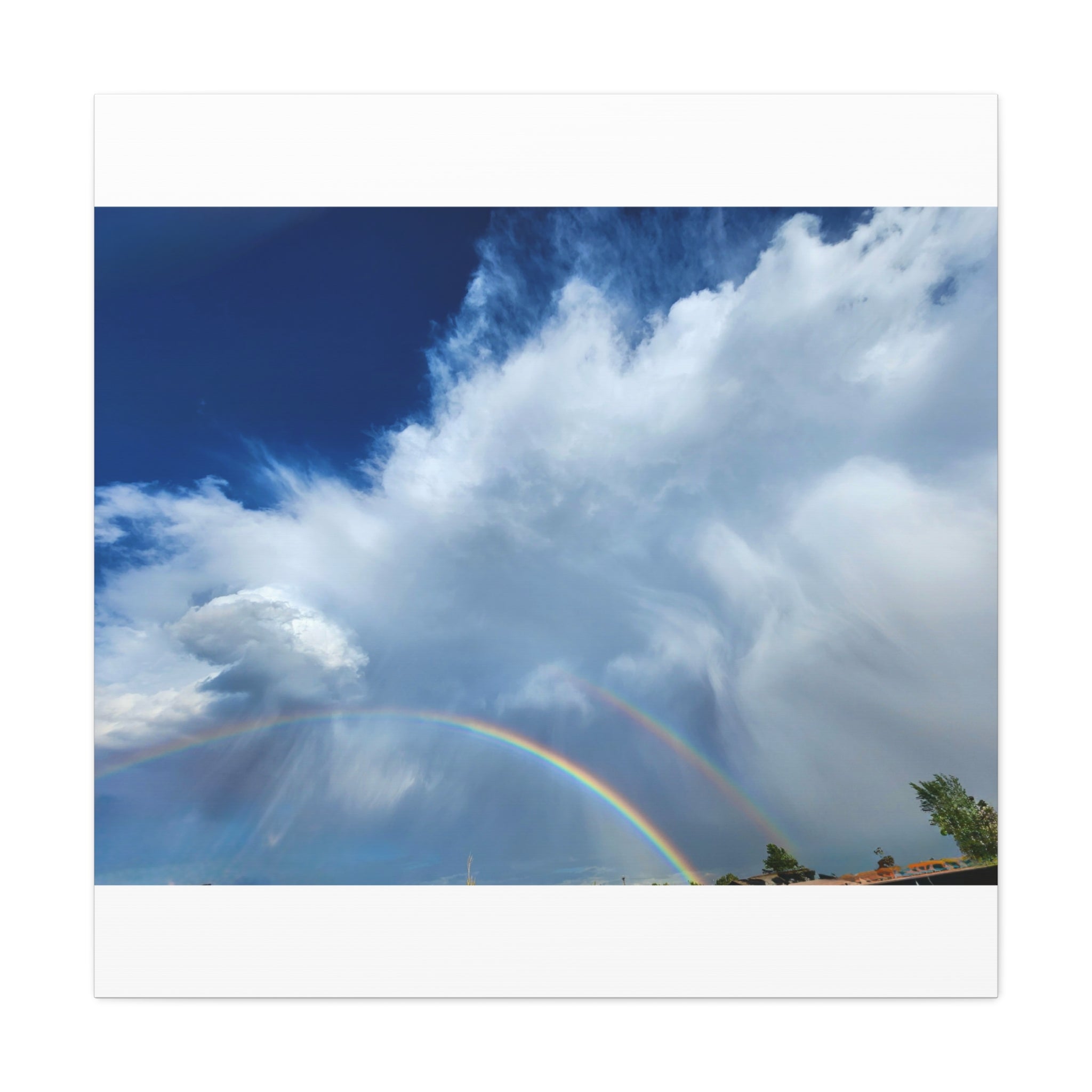 Rainbow Cloud Art Canvas Print, Stretched Wall Decor, Home/Office Art, Gift for Nature Lovers, Gallery Wall Accent