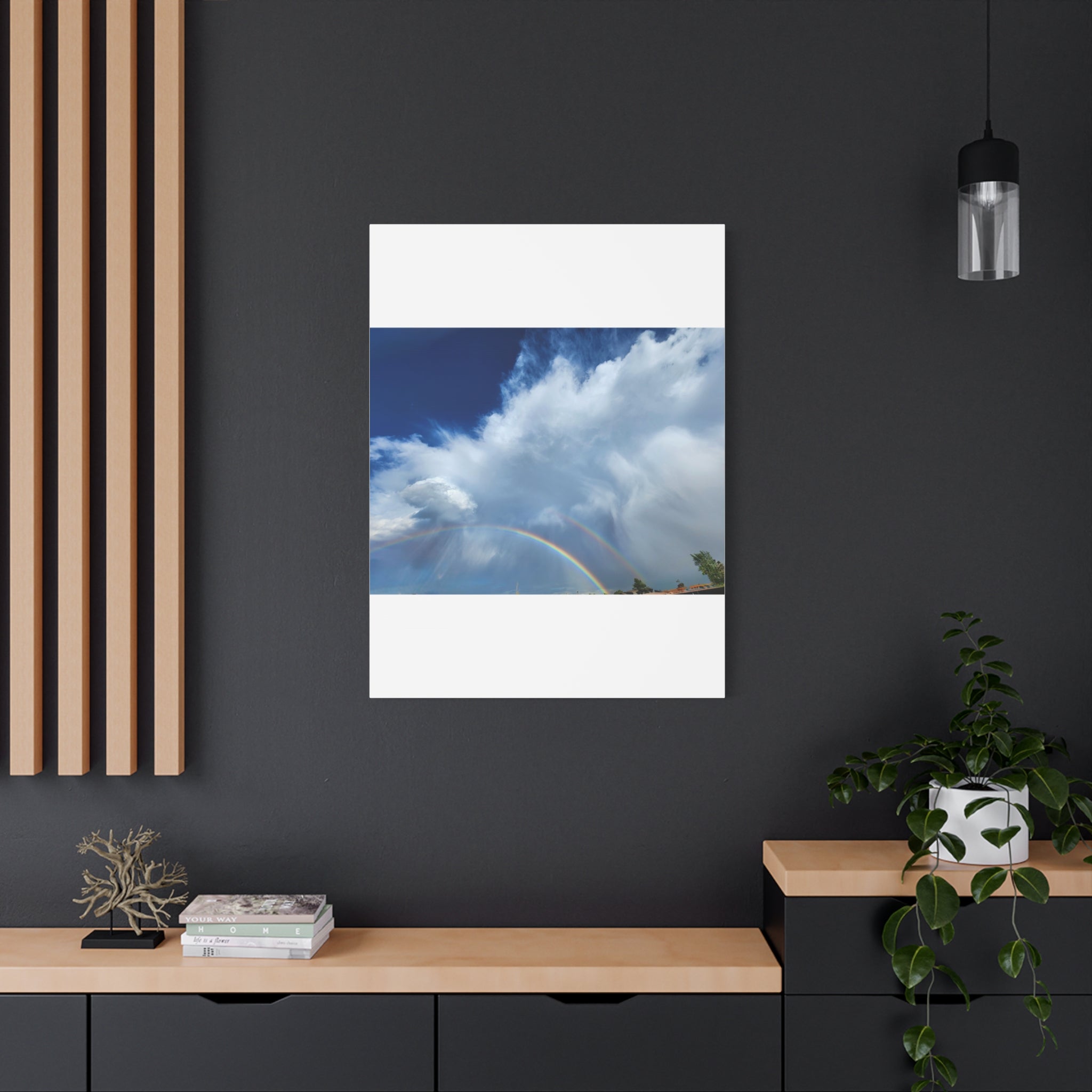 Rainbow Cloud Art Canvas Print, Stretched Wall Decor, Home/Office Art, Gift for Nature Lovers, Gallery Wall Accent