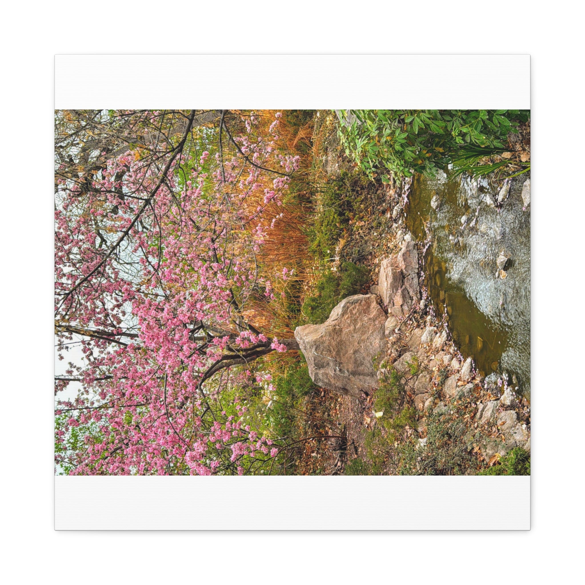 Blossoming Serenity Canvas Print, Floral Wall Art, Nature Decor, Home Aesthetic, Gift Idea for Garden Lovers, Spring Decor