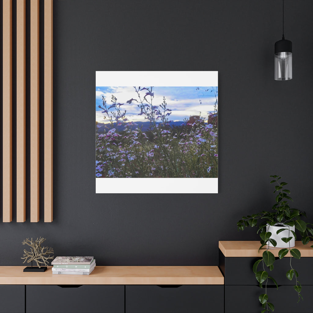 Floral Wall Art Canvas, Nature-Inspired Home Decor, Flower Print, Rustic Living Room, Gift for Gardeners, Boho Wall Art