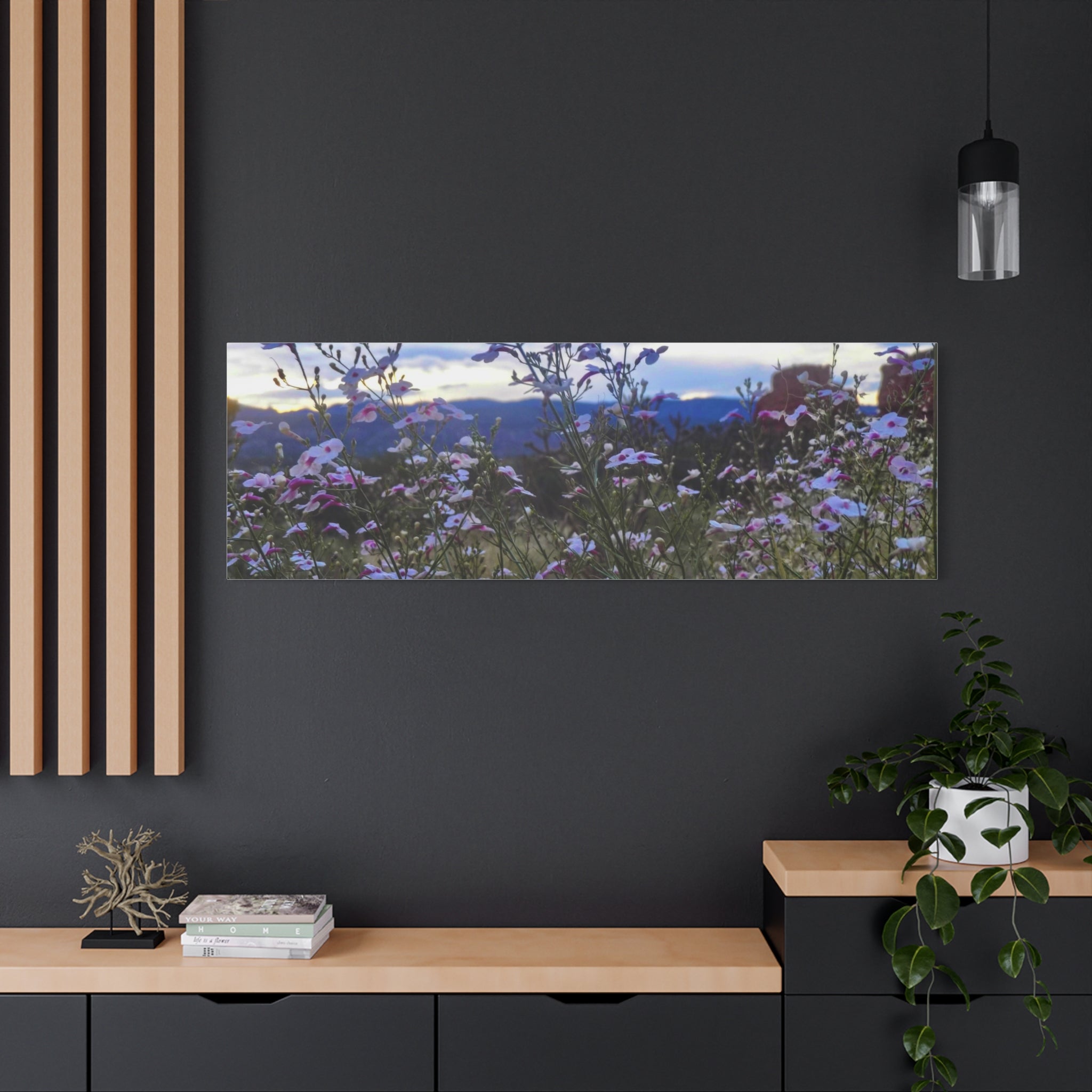 Floral Wall Art Canvas, Nature-Inspired Home Decor, Flower Print, Rustic Living Room, Gift for Gardeners, Boho Wall Art