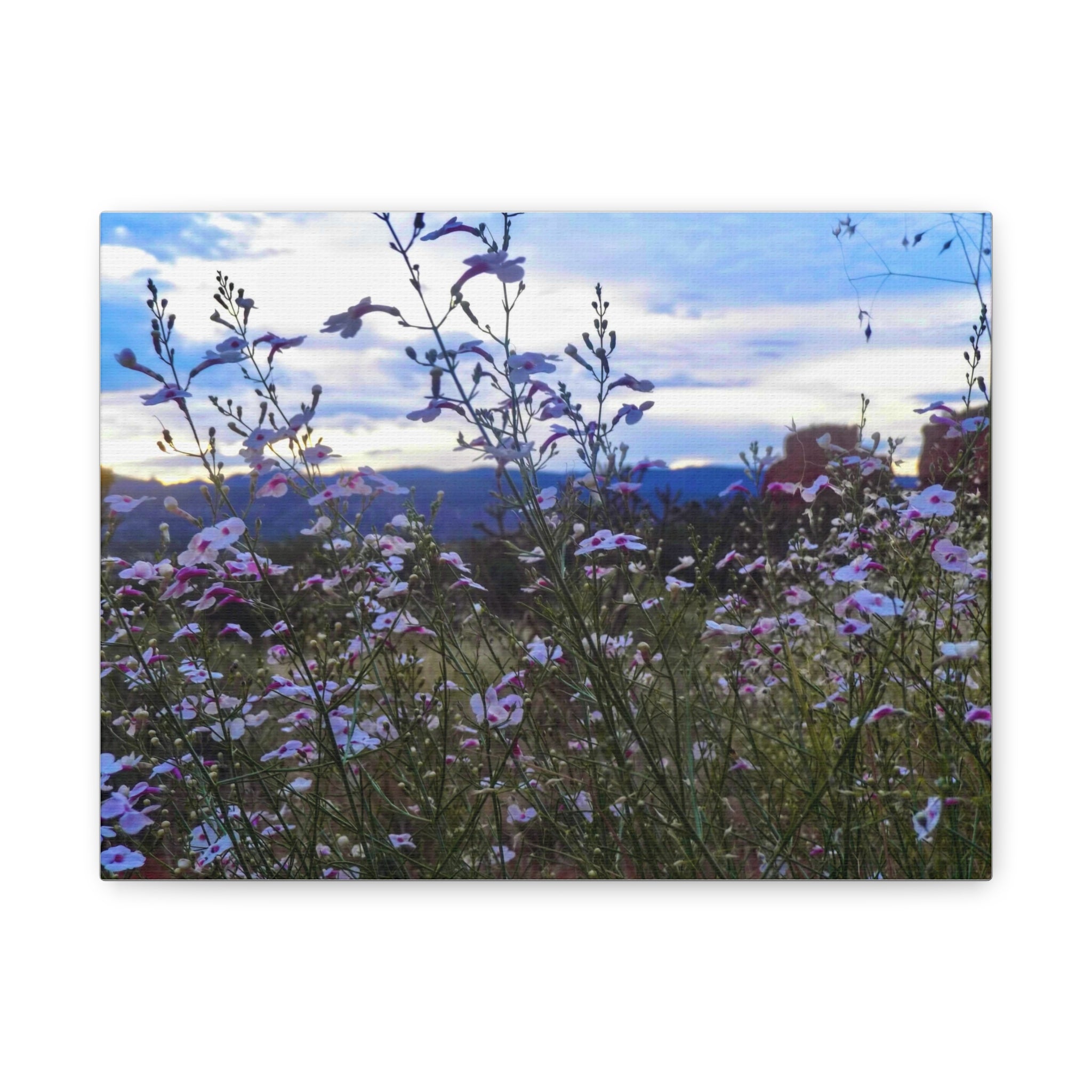 Floral Wall Art Canvas, Nature-Inspired Home Decor, Flower Print, Rustic Living Room, Gift for Gardeners, Boho Wall Art