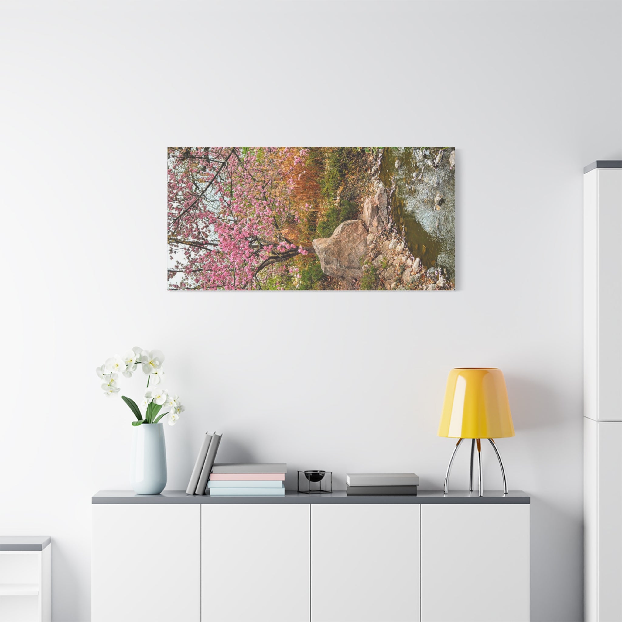 Blossoming Serenity Canvas Print, Floral Wall Art, Nature Decor, Home Aesthetic, Gift Idea for Garden Lovers, Spring Decor