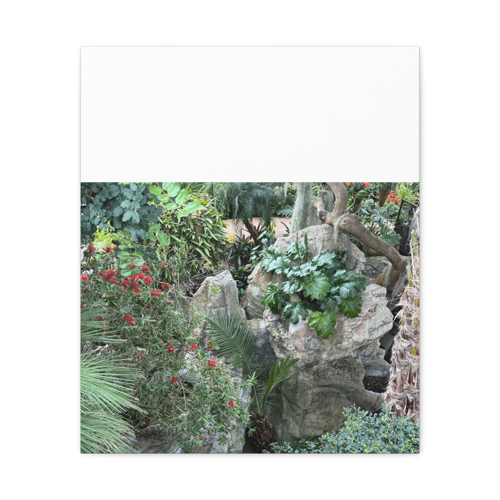 Garden Landscape Canvas Wall Art, Nature Decor, Home Decoration, Gift for Nature Lovers, Eco-Friendly Art, Botanical Wall Decor