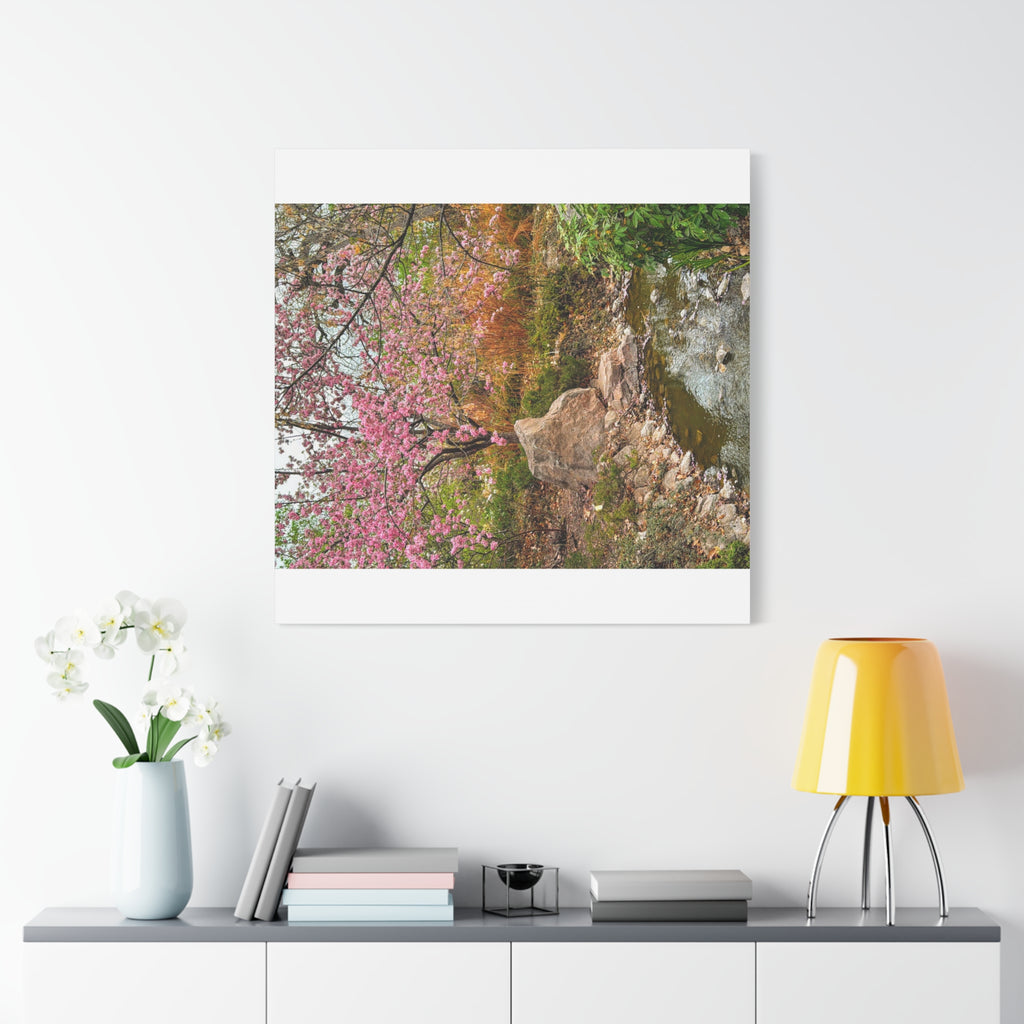 Blossoming Serenity Canvas Print, Floral Wall Art, Nature Decor, Home Aesthetic, Gift Idea for Garden Lovers, Spring Decor