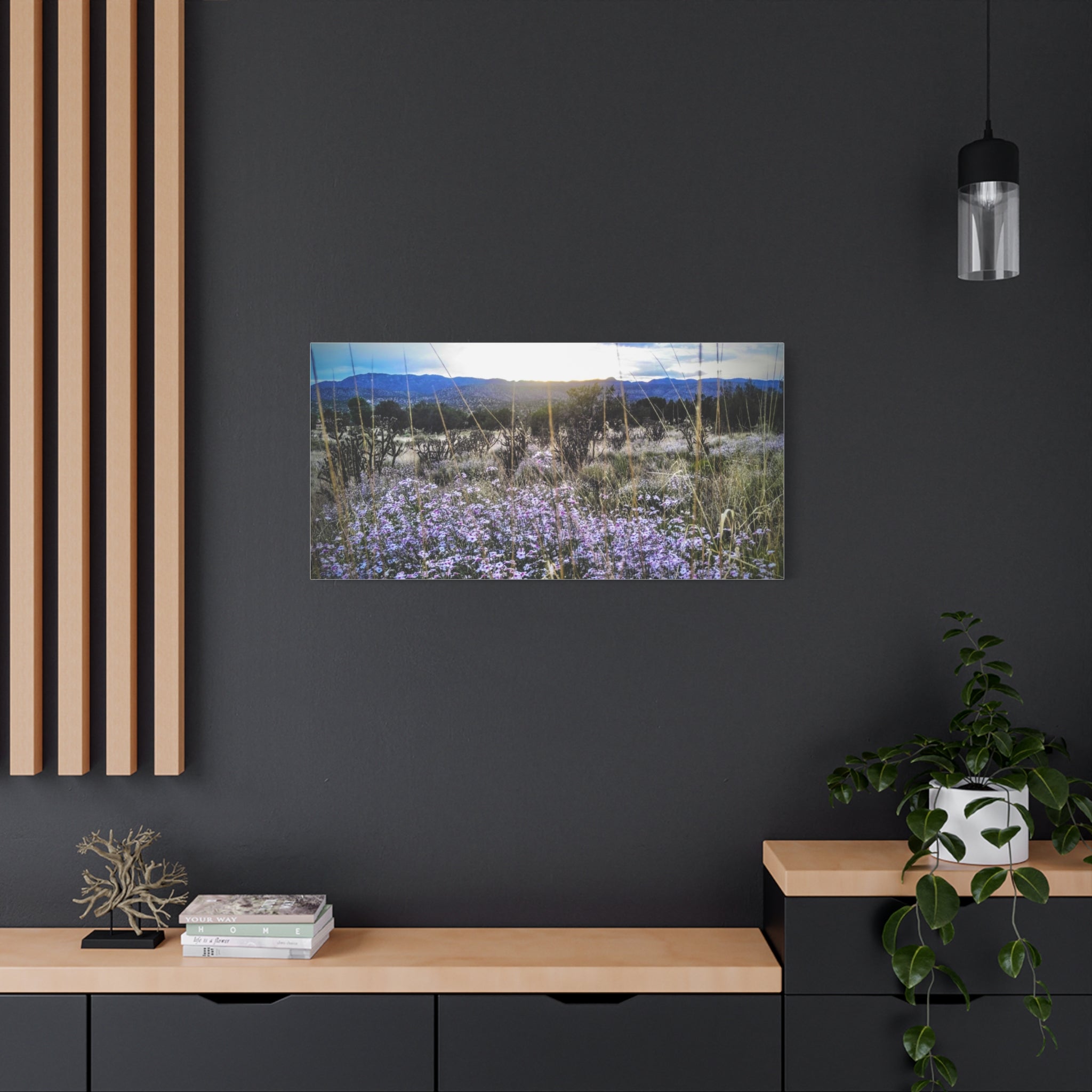 Framed Botanical Wall Art, Floral Canvas Print, Nature Decor, Home Interior Art, Gift for Garden Lovers, Beautiful Flower Landscape