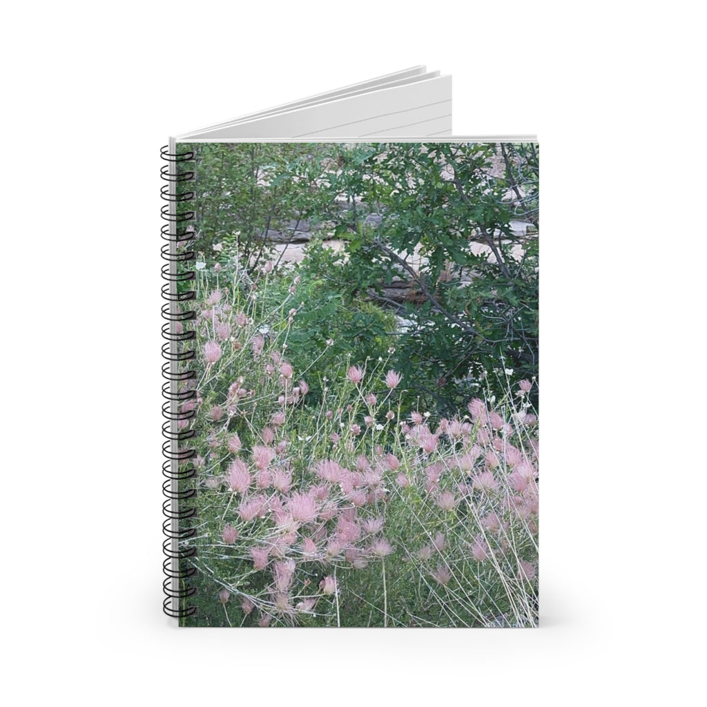 Blush Floral Spiral Notebook - Ruled Lines for Notes, Journaling, Writing, Gift, School, Study