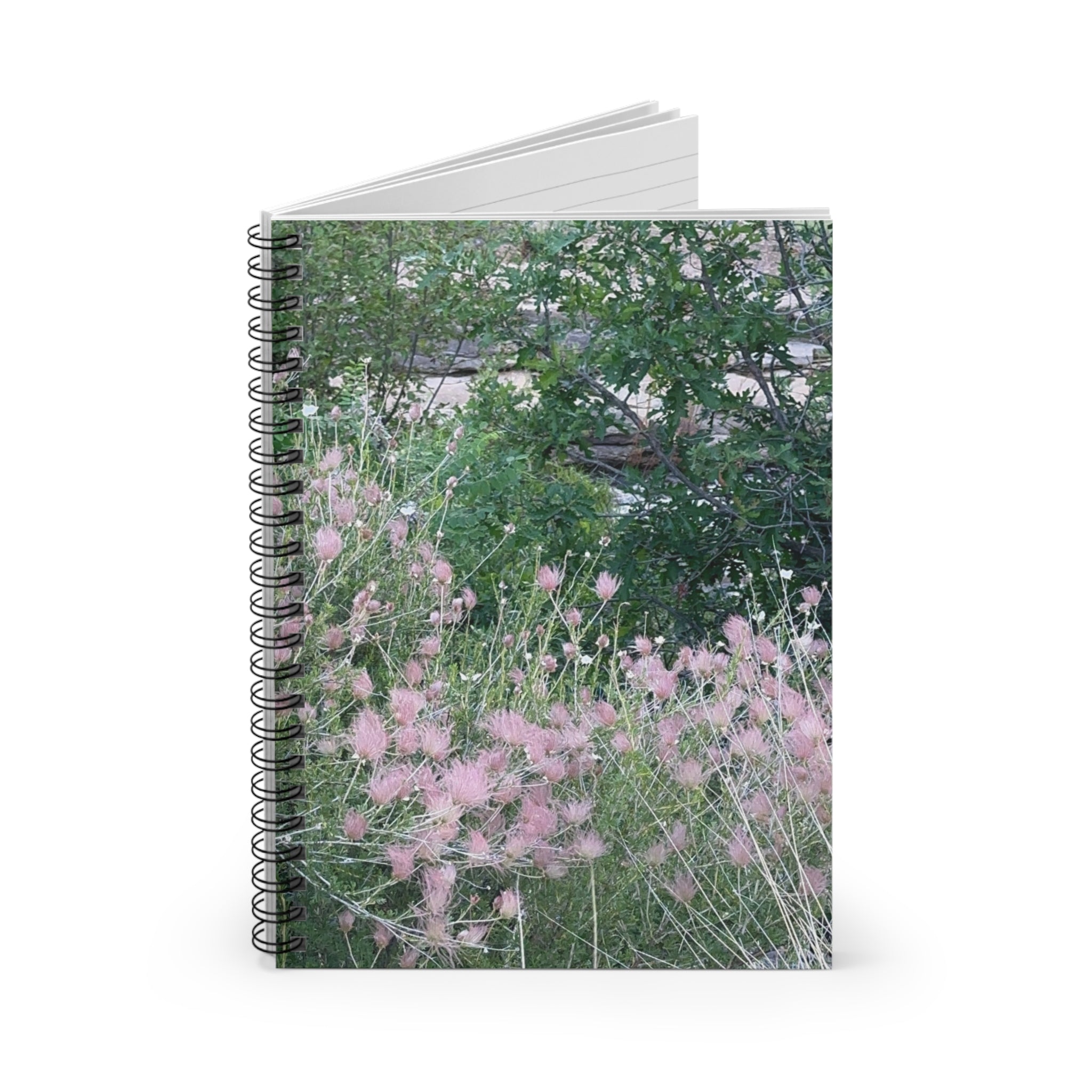 Blush Floral Spiral Notebook - Ruled Lines for Notes, Journaling, Writing, Gift, School, Study