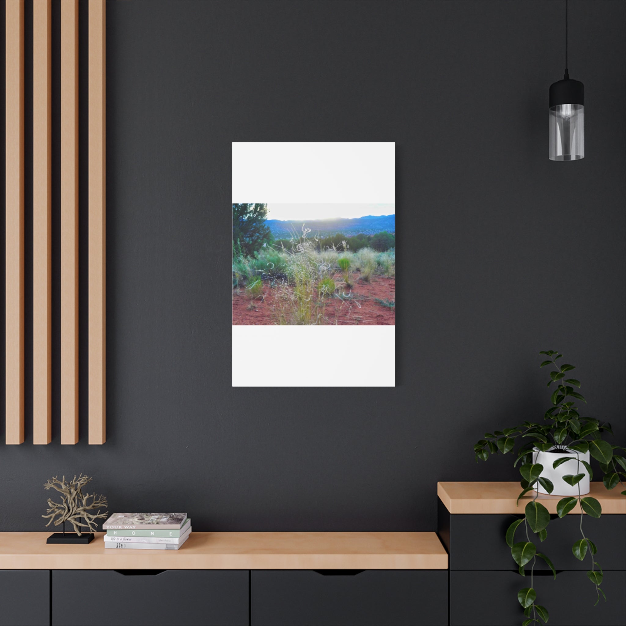 Serene Desert Landscape Canvas Print, Nature Wall Art, Home Decor, Gift for Nature Lovers, Rustic Art for Living Room, Boho Decor