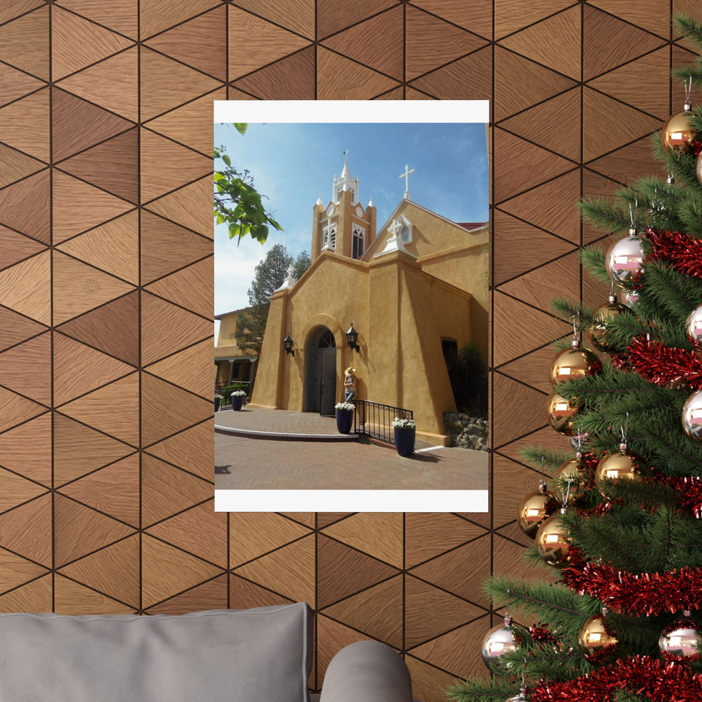 Matte Vertical Poster of Charming Church, Wall Art, Home Decor, Art Print, Gift for Housewarming, Unique Artwork