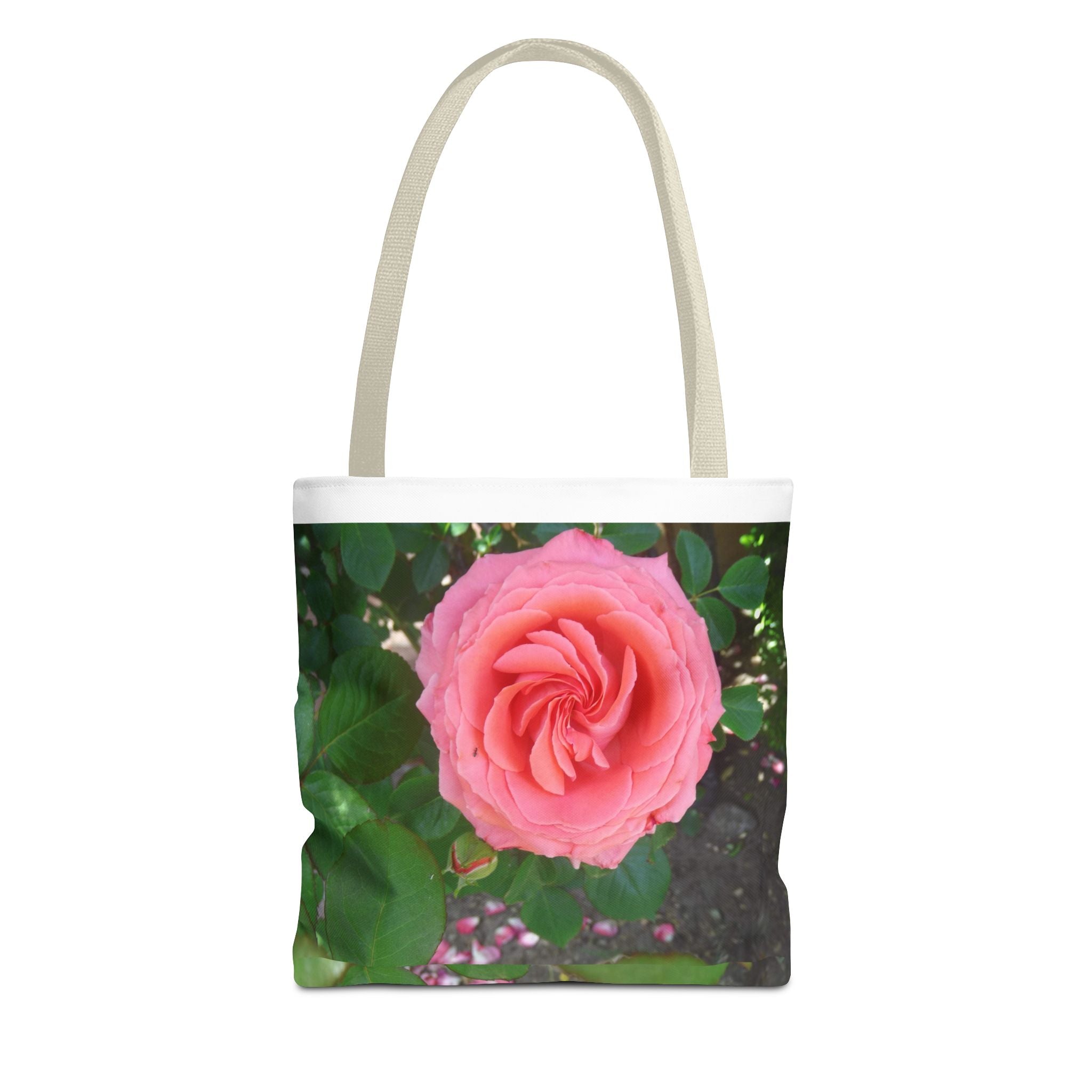 Floral Rose Tote Bag, Stylish Shopping Bag, Eco-Friendly Tote, Gift for Her, Summer Outing Accessory