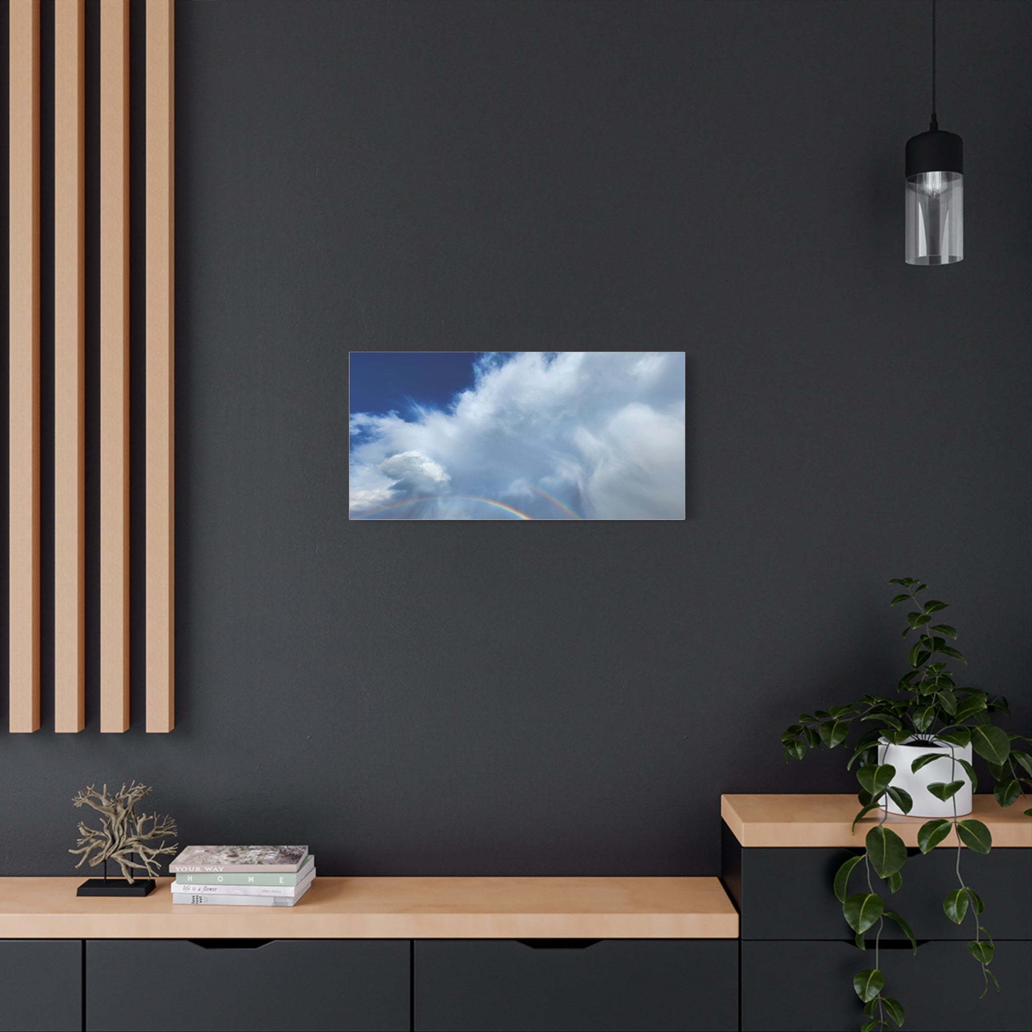 Rainbow Cloud Art Canvas Print, Stretched Wall Decor, Home/Office Art, Gift for Nature Lovers, Gallery Wall Accent