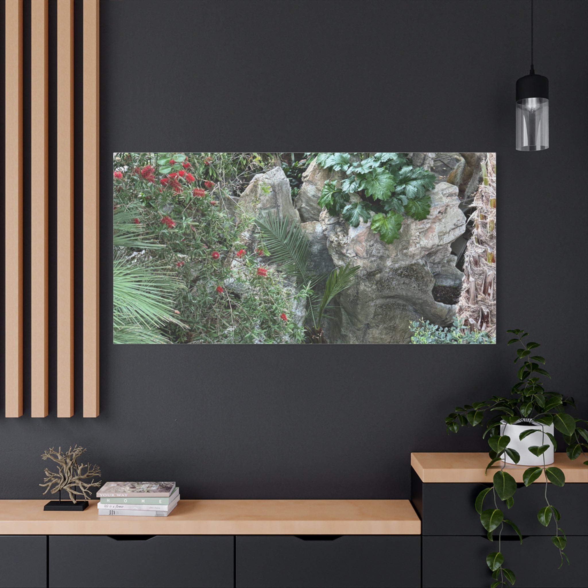 Garden Landscape Canvas Wall Art, Nature Decor, Home Decoration, Gift for Nature Lovers, Eco-Friendly Art, Botanical Wall Decor