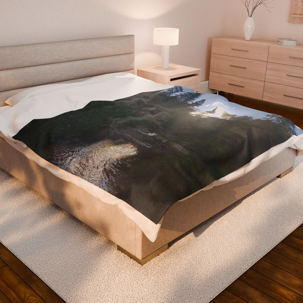 Serene Nature-Inspired Velveteen Plush Blanket, Cozy Throw, Soft Bedding, Scenic Blanket, Gift for Nature Lovers, Home Decor, Camping [...]