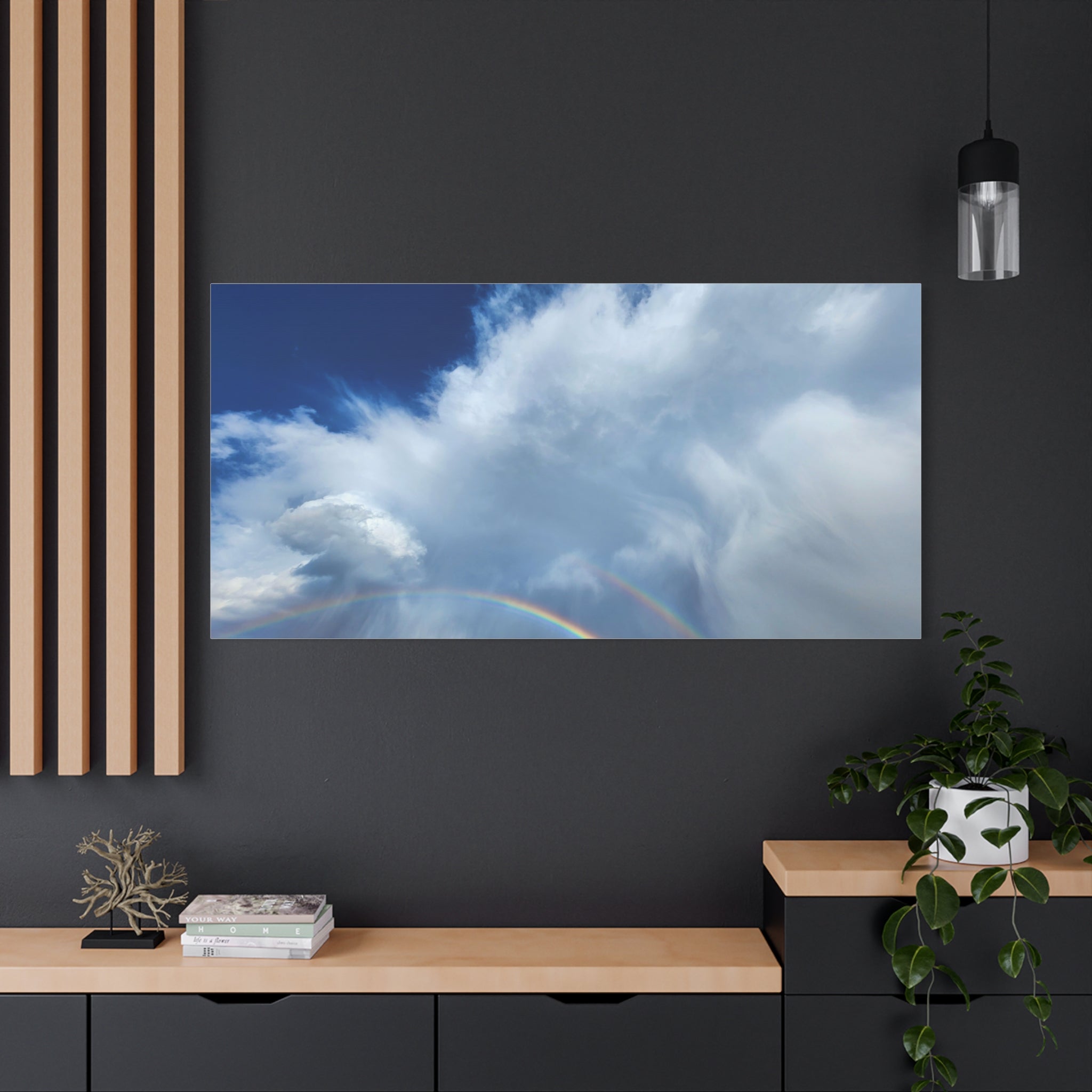 Rainbow Cloud Art Canvas Print, Stretched Wall Decor, Home/Office Art, Gift for Nature Lovers, Gallery Wall Accent
