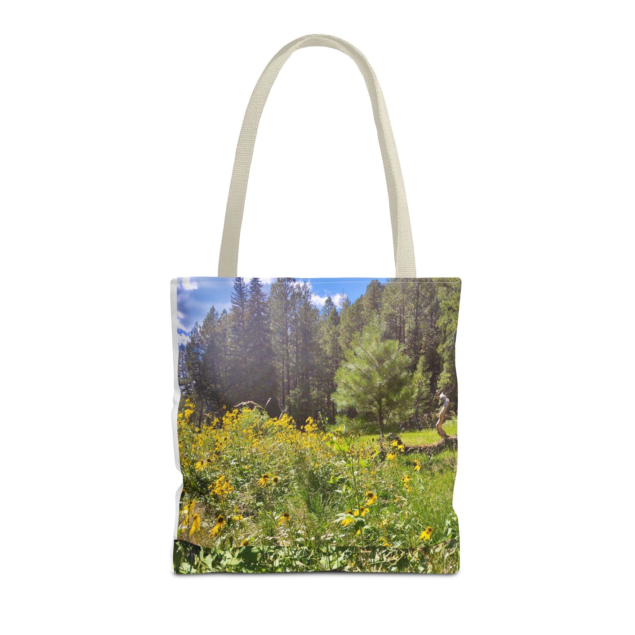 Nature-Inspired Tote Bag, Eco-Friendly Shopping Bag, Flower Print Purse, Gift for Nature Lovers, Summer Picnic Carrier