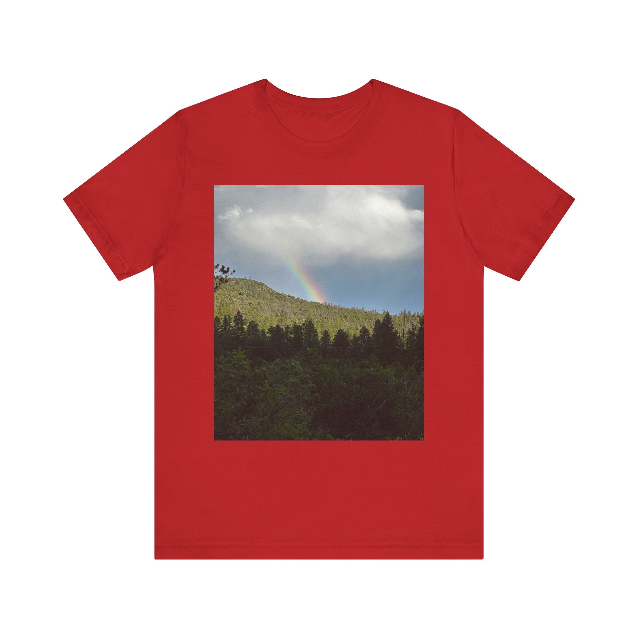 Rainbow Mountain Unisex Tee | Nature Lover Gift, Outdoor Adventure Wear, Cozy Casual Style, Cool Nature Shirt, Summer Tee