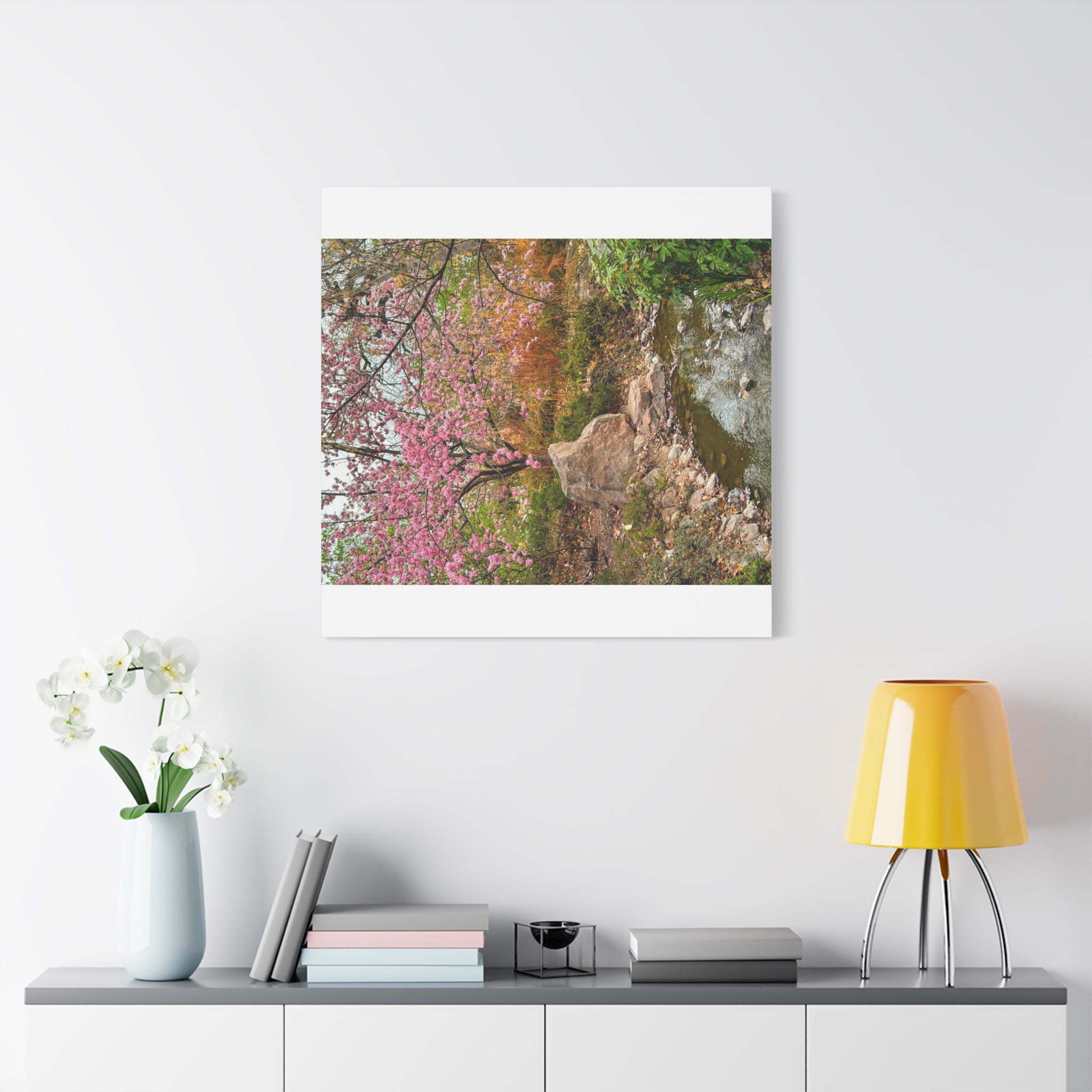 Blossoming Serenity Canvas Print, Floral Wall Art, Nature Decor, Home Aesthetic, Gift Idea for Garden Lovers, Spring Decor