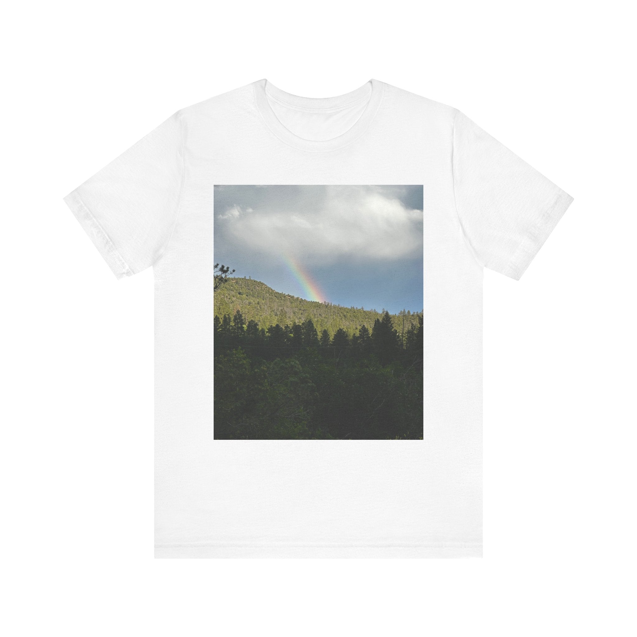 Unisex Rainbow Mountains Tee - Nature Lover Gift, Outdoor Apparel, Graphic Tee, Adventure Shirt, Eco-Friendly Top