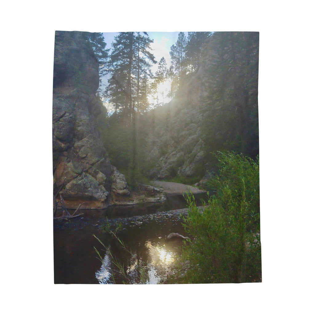 Serene Nature Velveteen Plush Blanket | Cozy Gift for Nature Lovers, Home Decor, Camping Accessories, Soft Throw