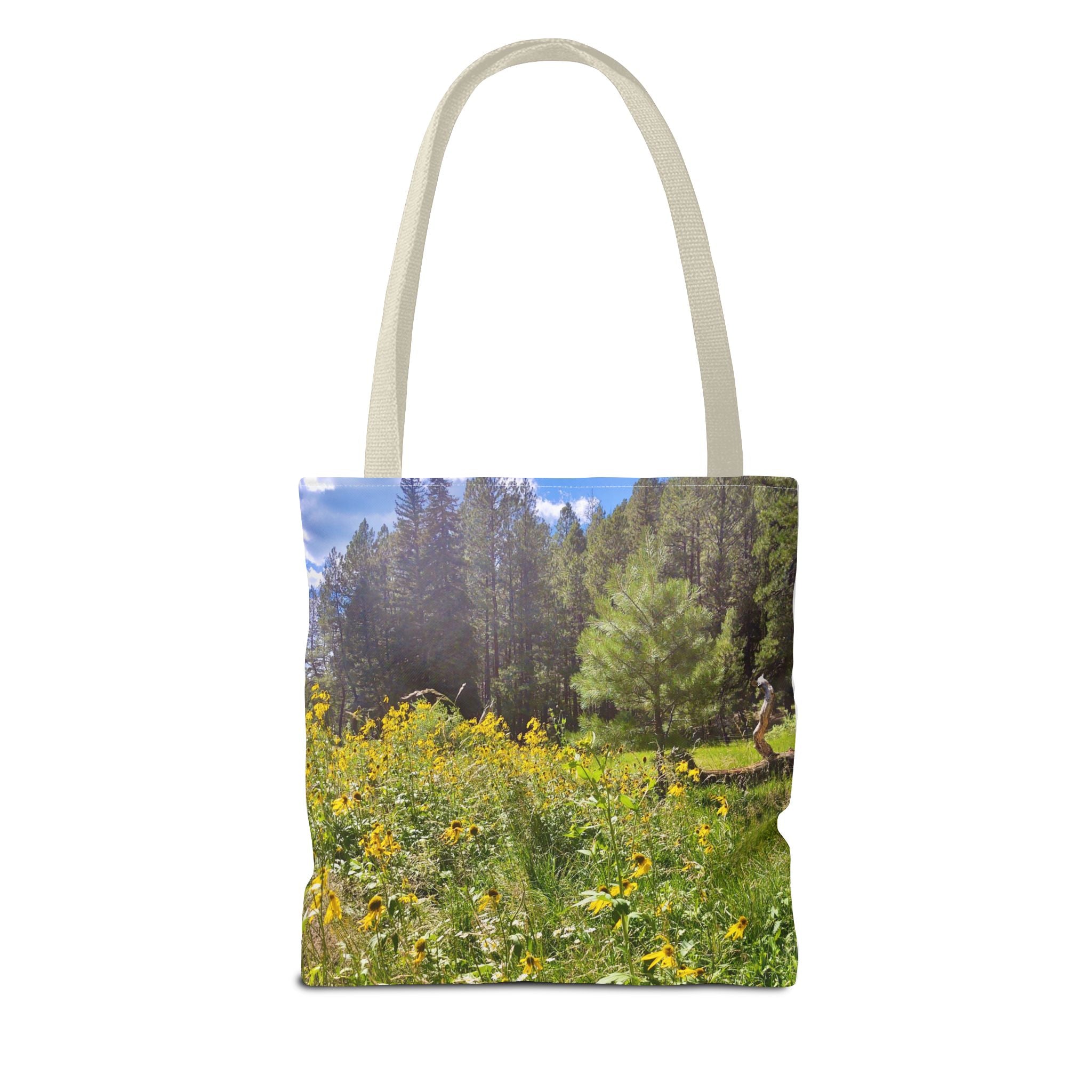 Nature-Inspired Tote Bag, Eco-Friendly Shopping Bag, Flower Print Purse, Gift for Nature Lovers, Summer Picnic Carrier