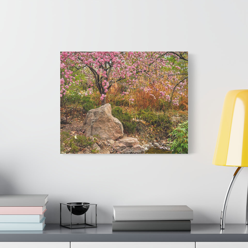 Canvas Wall Art, Pink Blossom Landscape Decor, Nature Photograph, Floral Print, Spring Home Decor, Gift for Nature Lovers