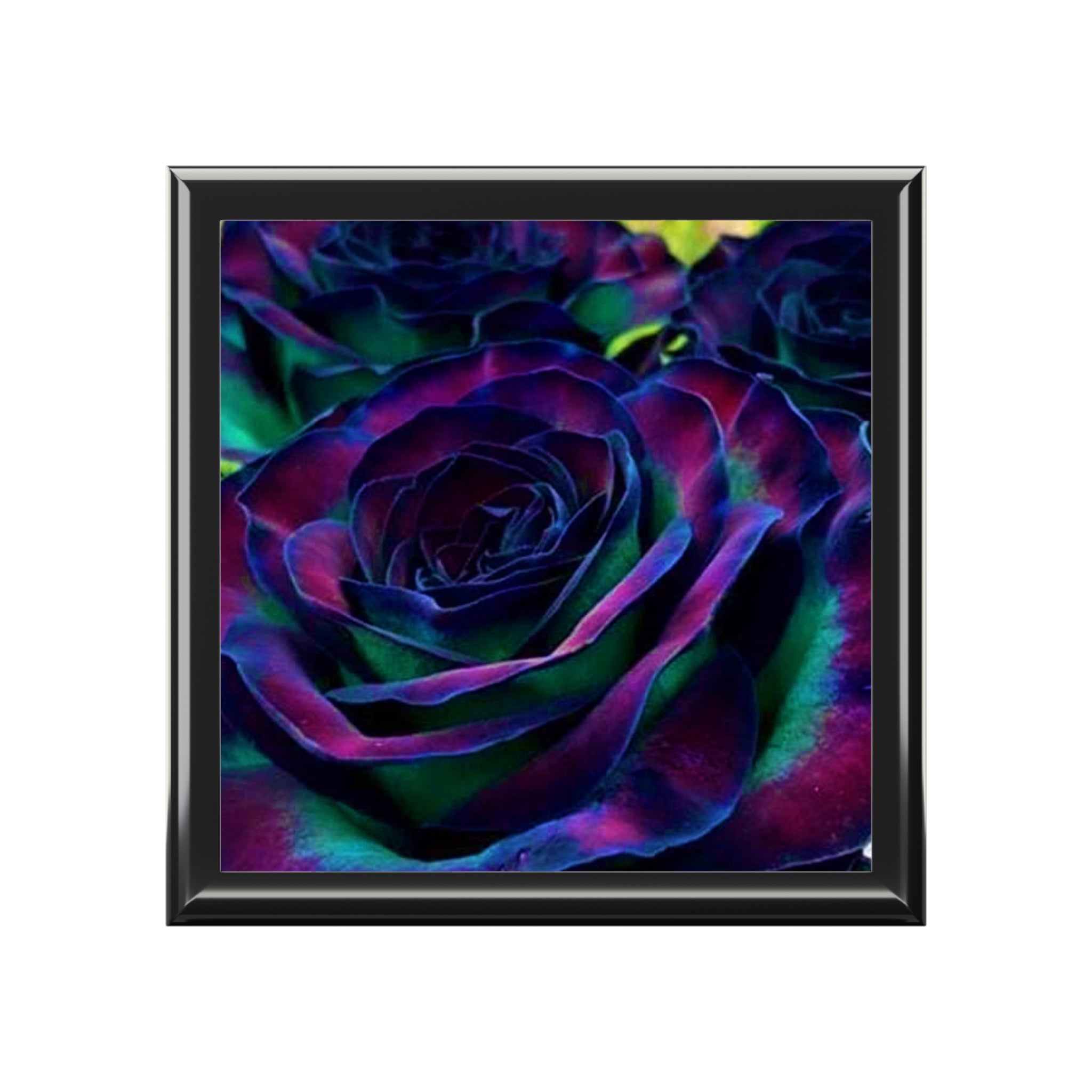 Vibrant Floral Jewelry Box, Colorful Keepsake Container, Rose-Themed Storage, Gift for Her, Decorative Trinket Box