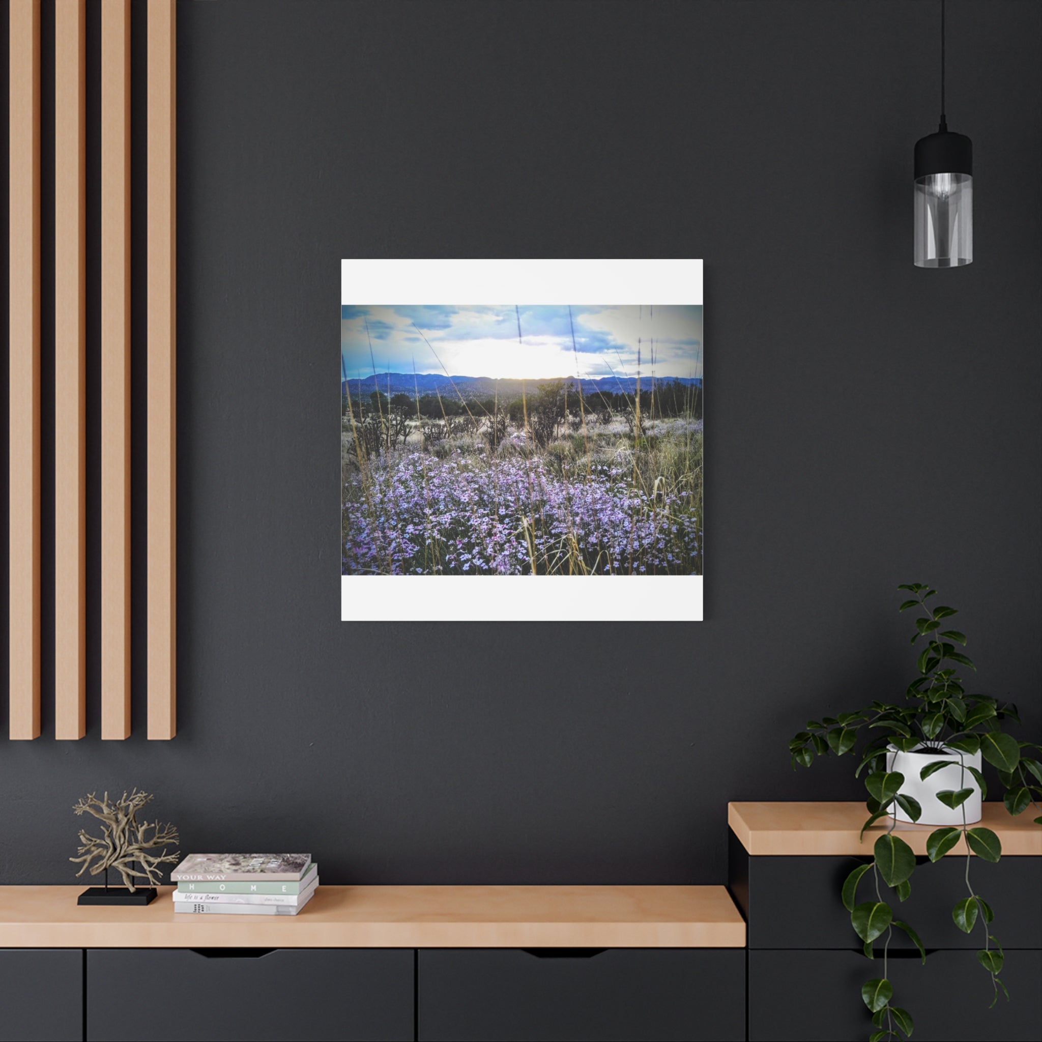 Framed Botanical Wall Art, Floral Canvas Print, Nature Decor, Home Interior Art, Gift for Garden Lovers, Beautiful Flower Landscape