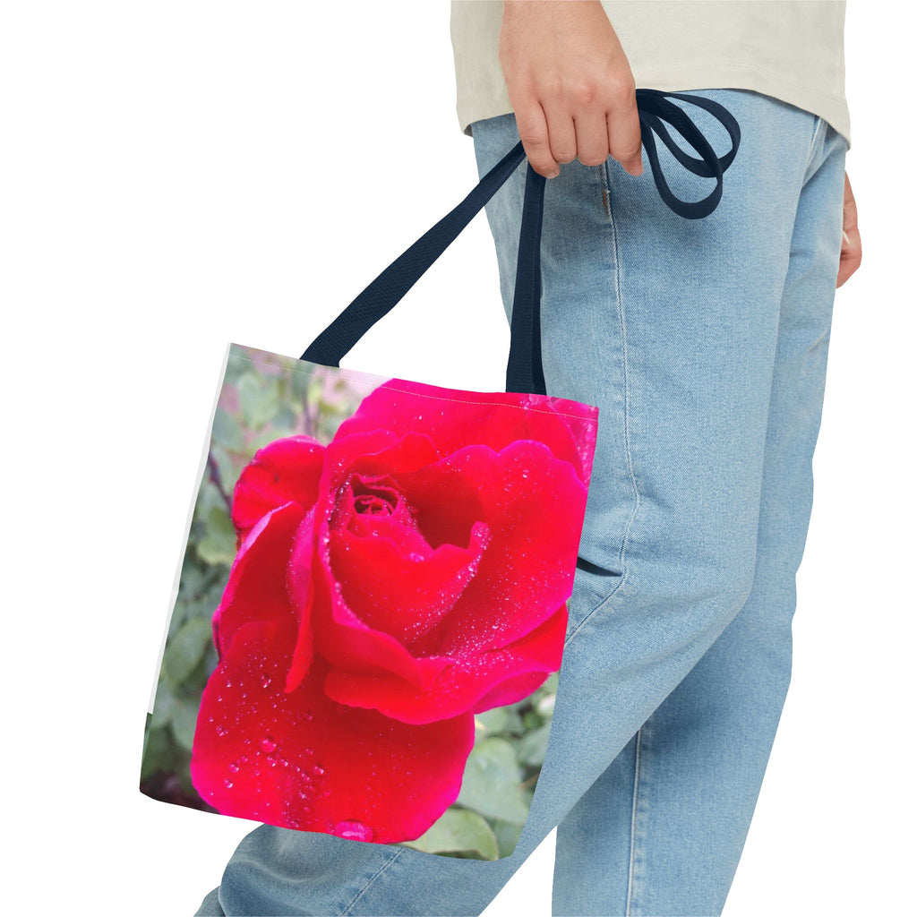 Vibrant Floral Tote Bag - Eco-Friendly Canvas, Perfect for Shopping, Beach Days, or Gift Giving - Rose Design
