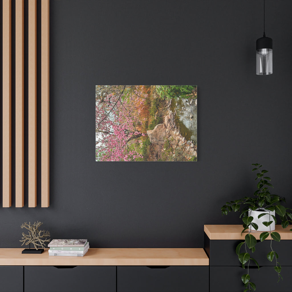 Blossoming Serenity Canvas Print, Floral Wall Art, Nature Decor, Home Aesthetic, Gift Idea for Garden Lovers, Spring Decor