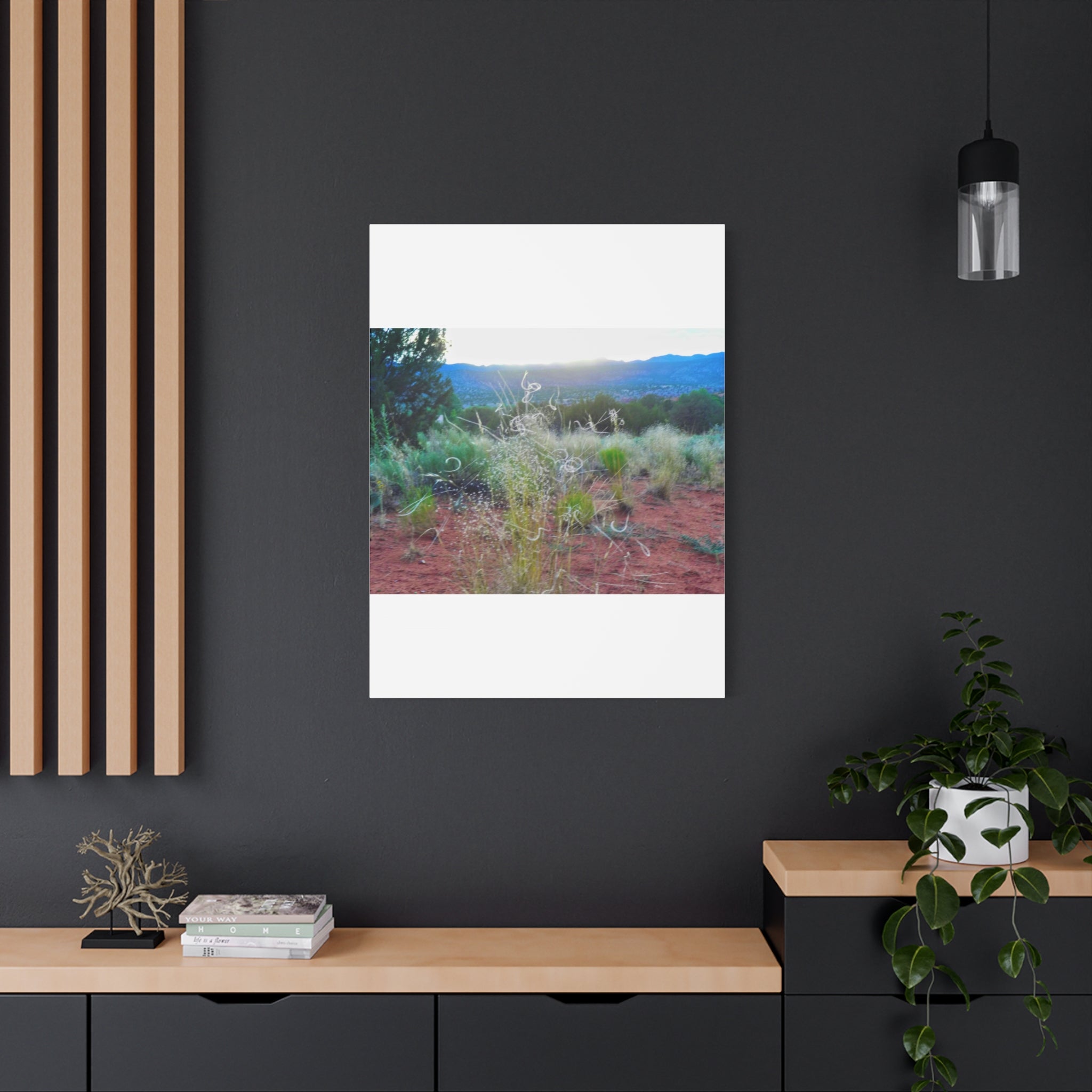 Serene Desert Landscape Canvas Print, Nature Wall Art, Home Decor, Gift for Nature Lovers, Rustic Art for Living Room, Boho Decor