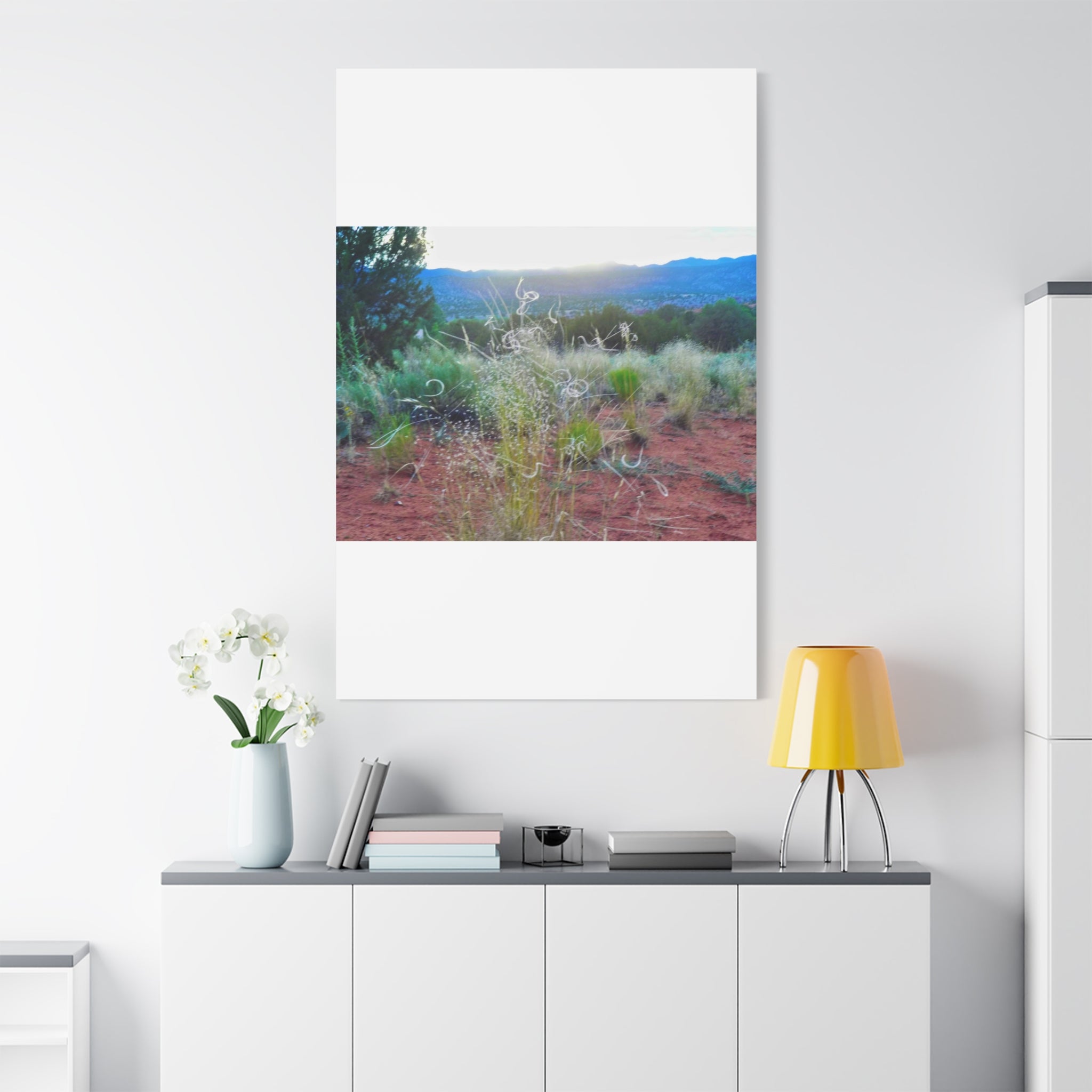 Serene Desert Landscape Canvas Print, Nature Wall Art, Home Decor, Gift for Nature Lovers, Rustic Art for Living Room, Boho Decor