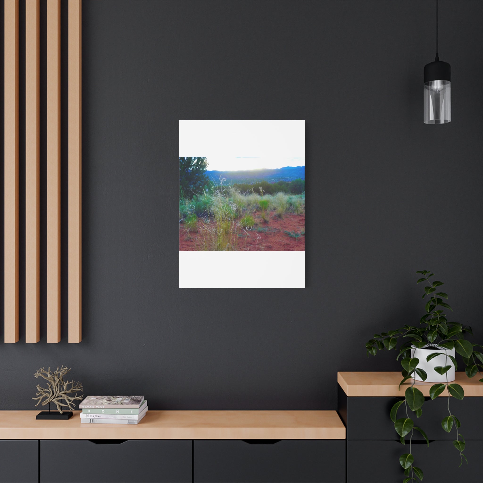 Stretched Canvas Art Print, Nature Wall Decor, Boho Home Decor, Rustic Landscape Art, Gift for Nature Lovers