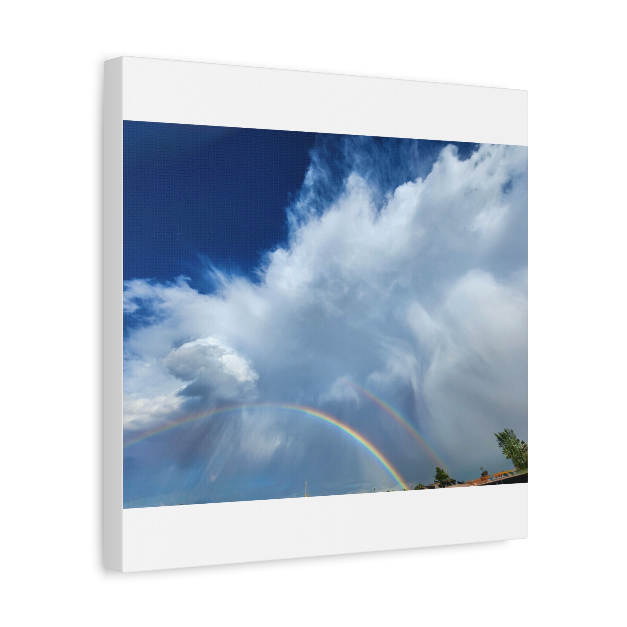Rainbow Cloud Art Canvas Print, Stretched Wall Decor, Home/Office Art, Gift for Nature Lovers, Gallery Wall Accent