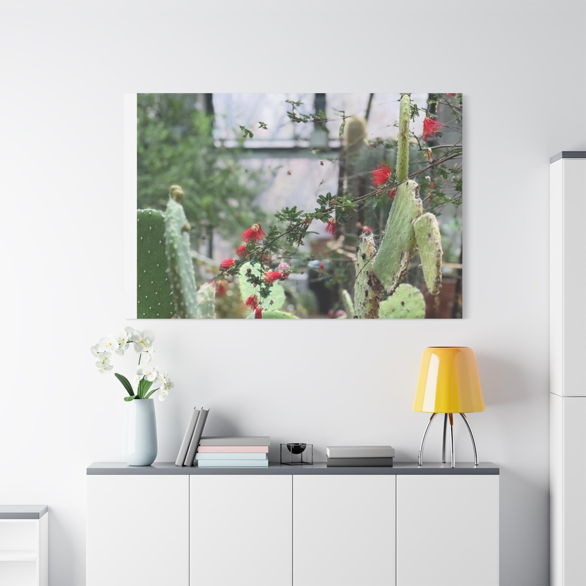Cactus Wall Art Print, Nature Home Decor, Bohemian Style Artwork, Botanical Gift, Succulent Canvas