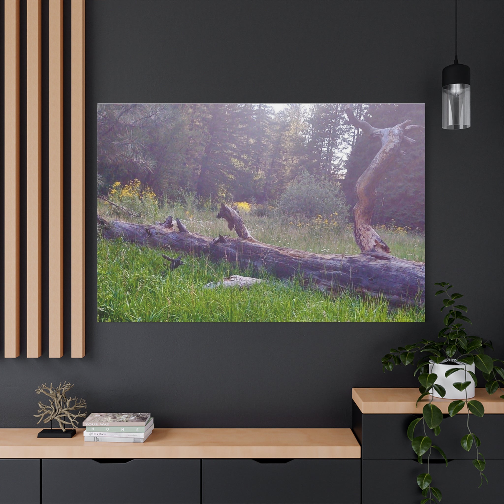 Matte Canvas Wall Art - Serene Nature Scene, Perfect for Home Decor, Gift for Nature Lovers, Office Wall Decoration, Rustic Art Print