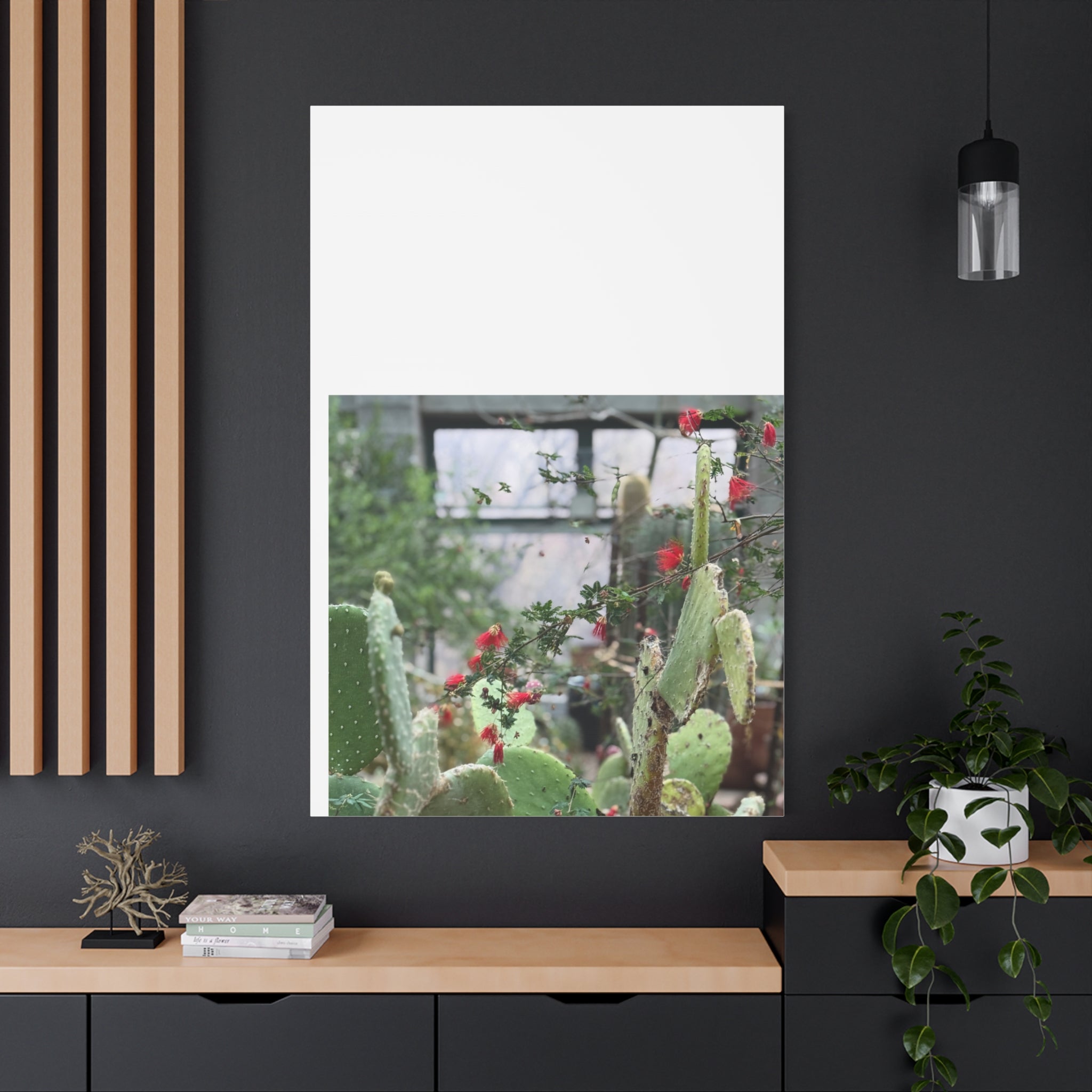 Cactus Wall Art Print, Nature Home Decor, Bohemian Style Artwork, Botanical Gift, Succulent Canvas