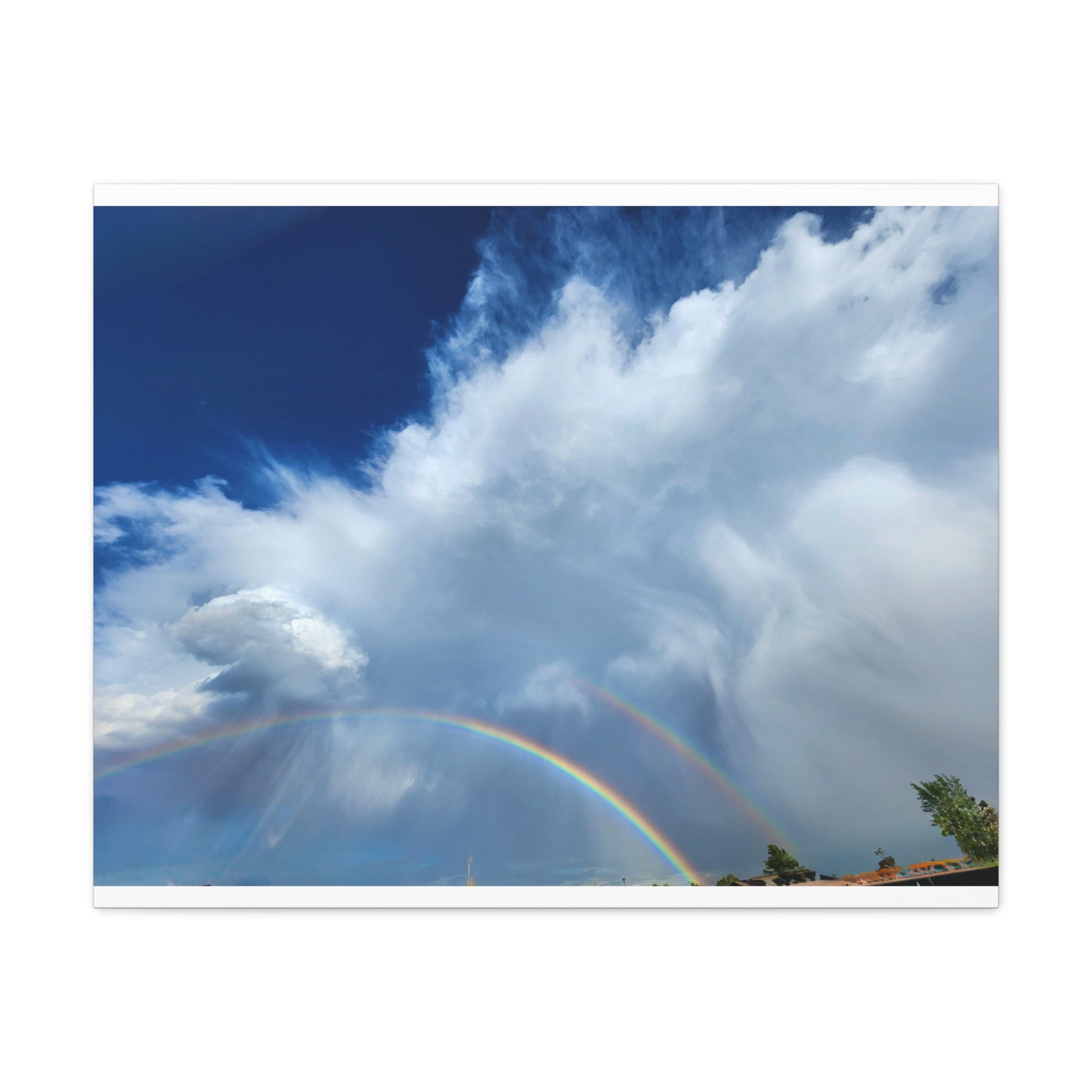 Rainbow Cloud Art Canvas Print, Stretched Wall Decor, Home/Office Art, Gift for Nature Lovers, Gallery Wall Accent