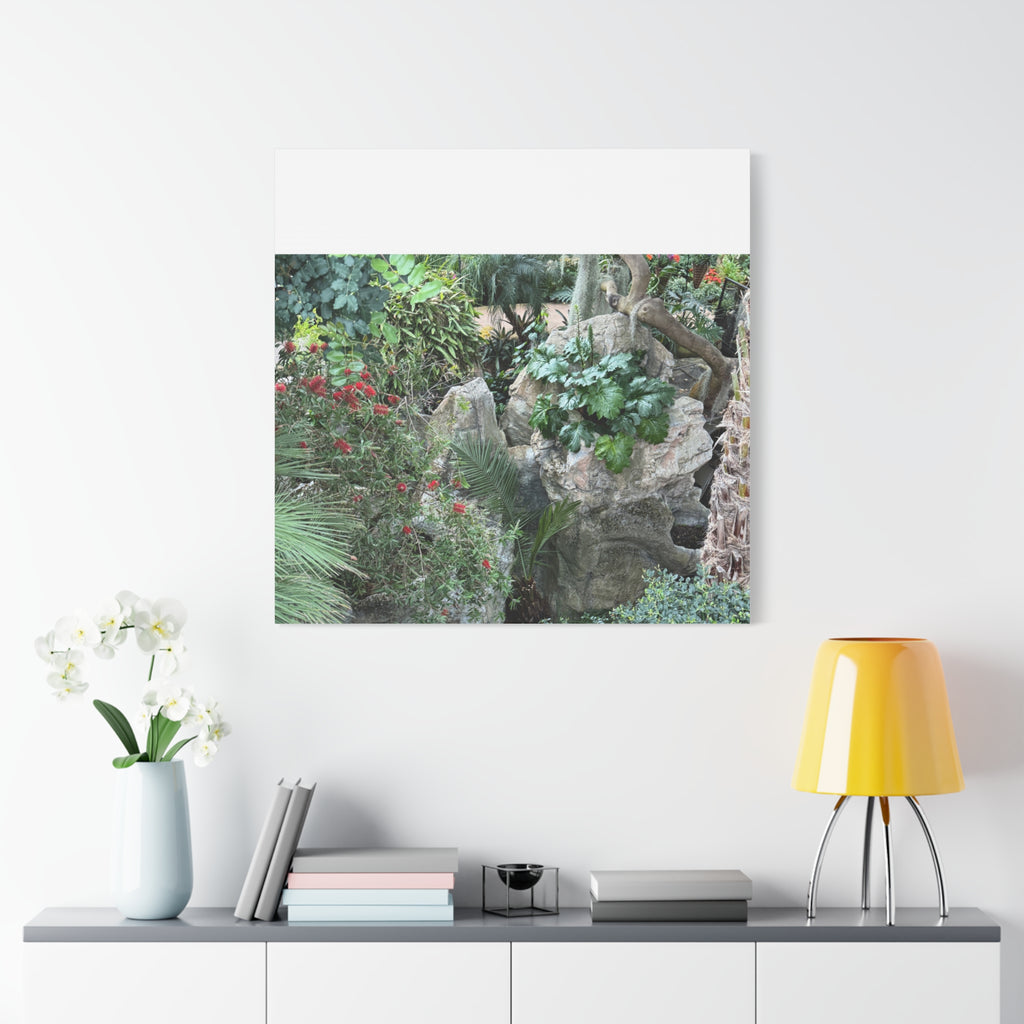Garden Landscape Canvas Wall Art, Nature Decor, Home Decoration, Gift for Nature Lovers, Eco-Friendly Art, Botanical Wall Decor
